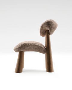 Custom Lamb Dining Chair With Oak Legs by NUMO