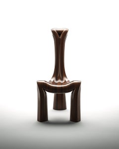 Unique Handcrafted Organic Shaped Curved Bone 3 Legs Chair by NUMO