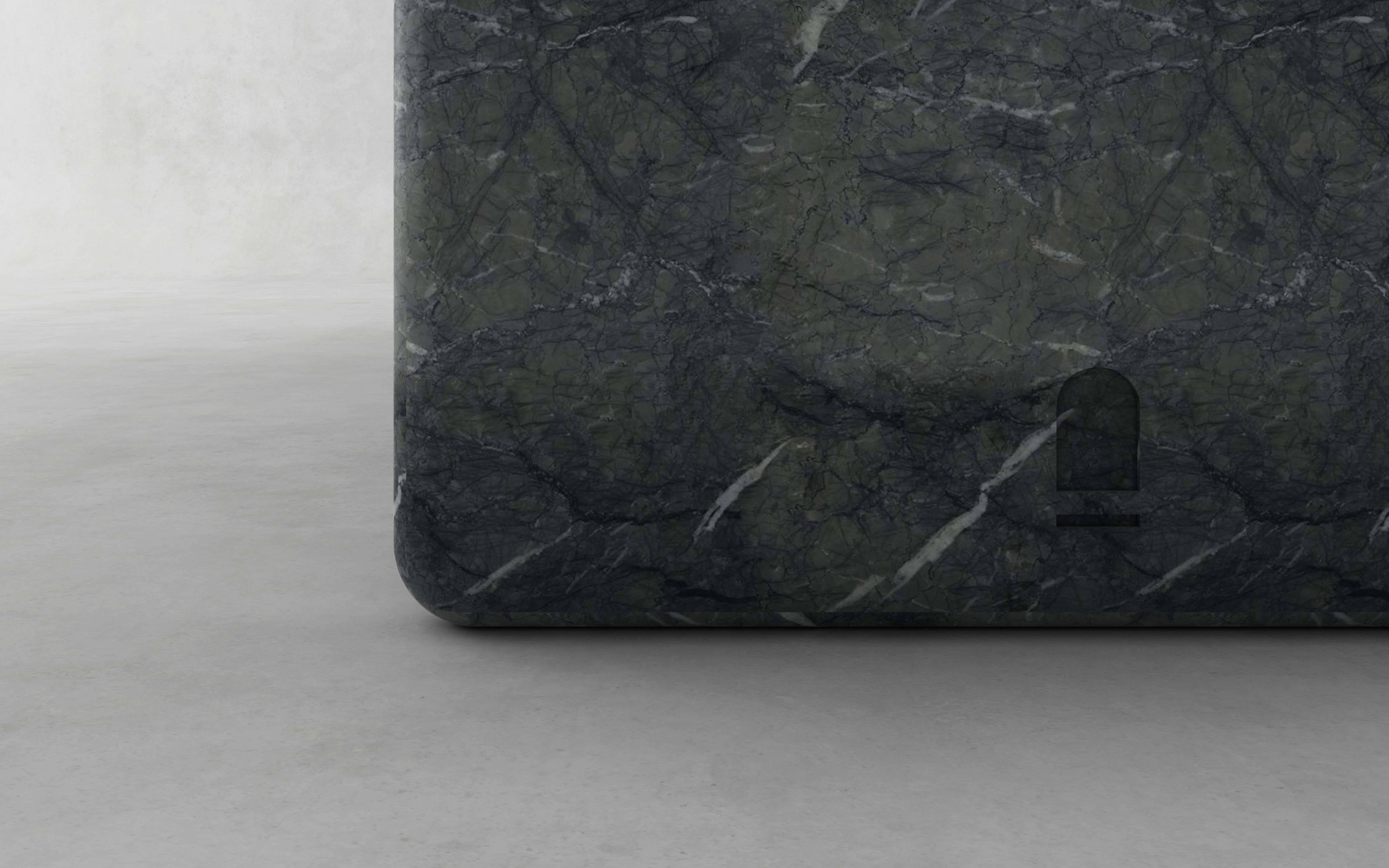 Organic Modern Green Marble Desk, Francesco Balzano, M13