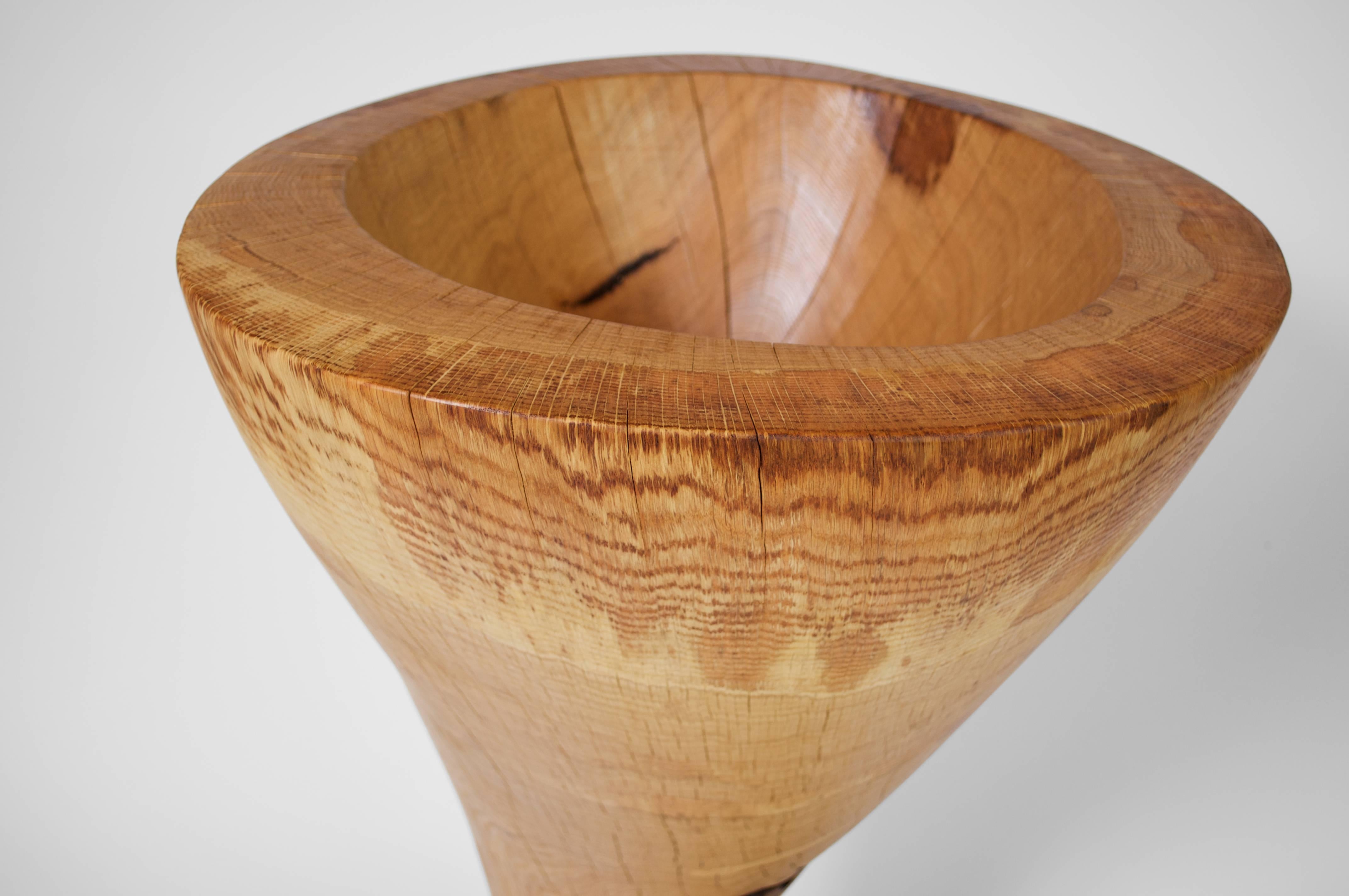 Organic Modern Unique Oak Bowl by Jörg Pietschmann