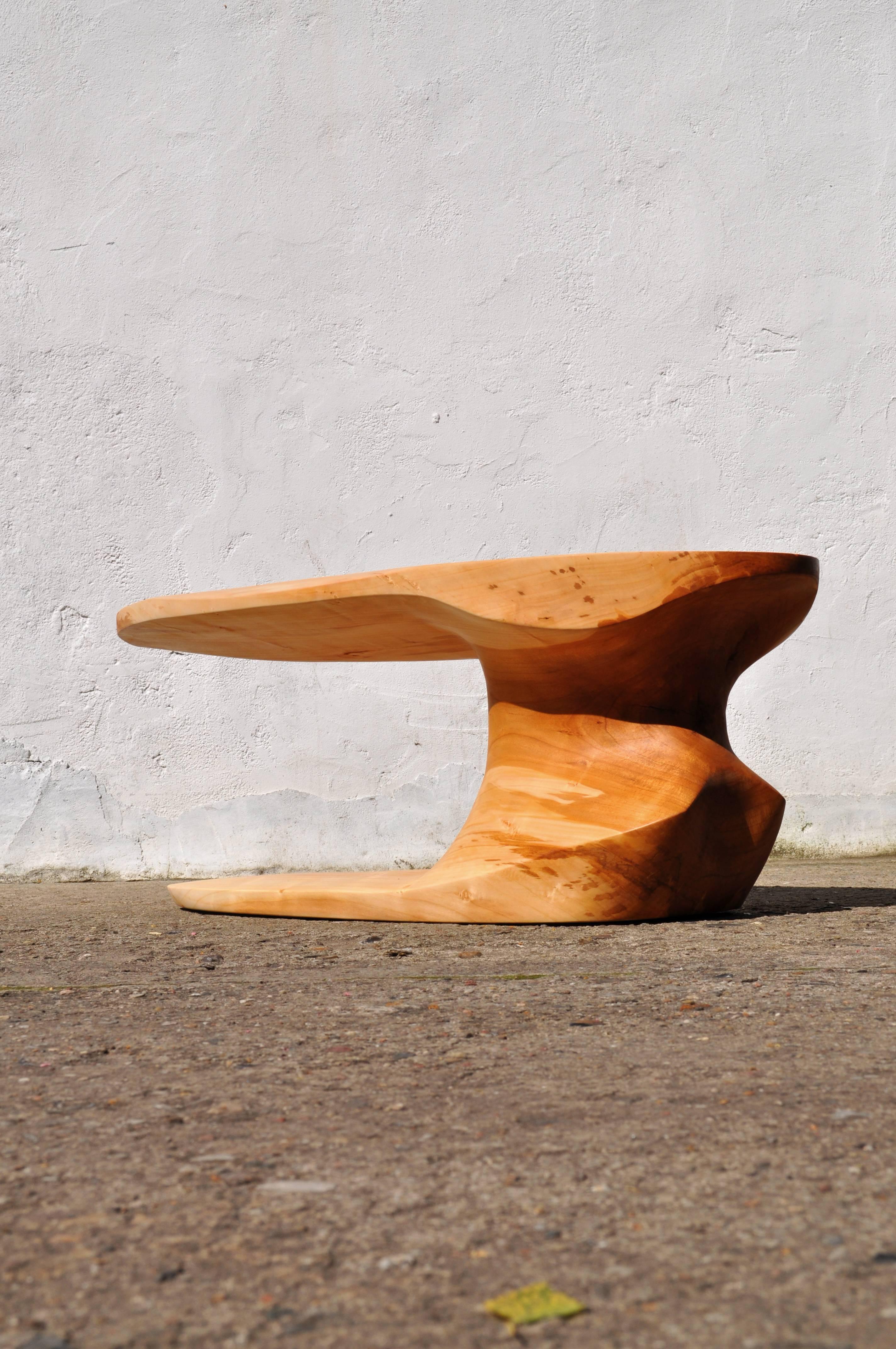 Unique Signed table by Jörg Pietschmann
Table · Willow
Measures: H 43 x W 118 x D 45 cm
Carved from a solid block of an old willow tree. Polished oil finish


In Pietschmann’s sculptures, trees that for centuries were part of a landscape and