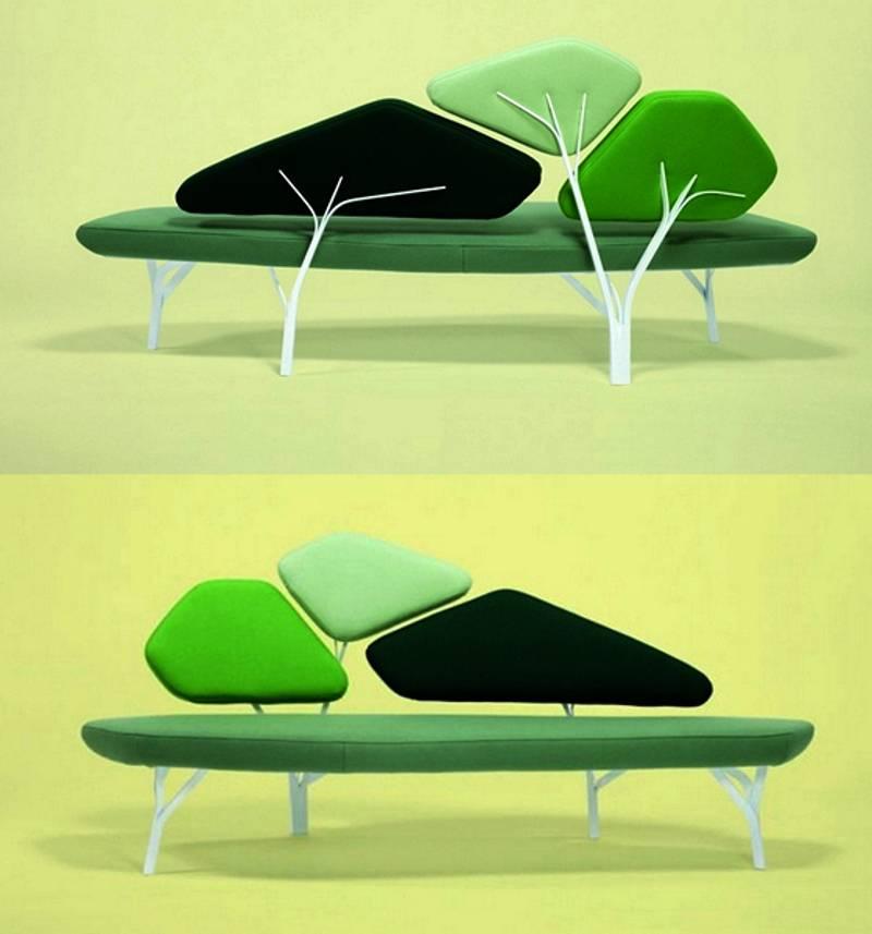 Organic Modern Green Borghese Sofa, Noé Duchaufour Lawrance