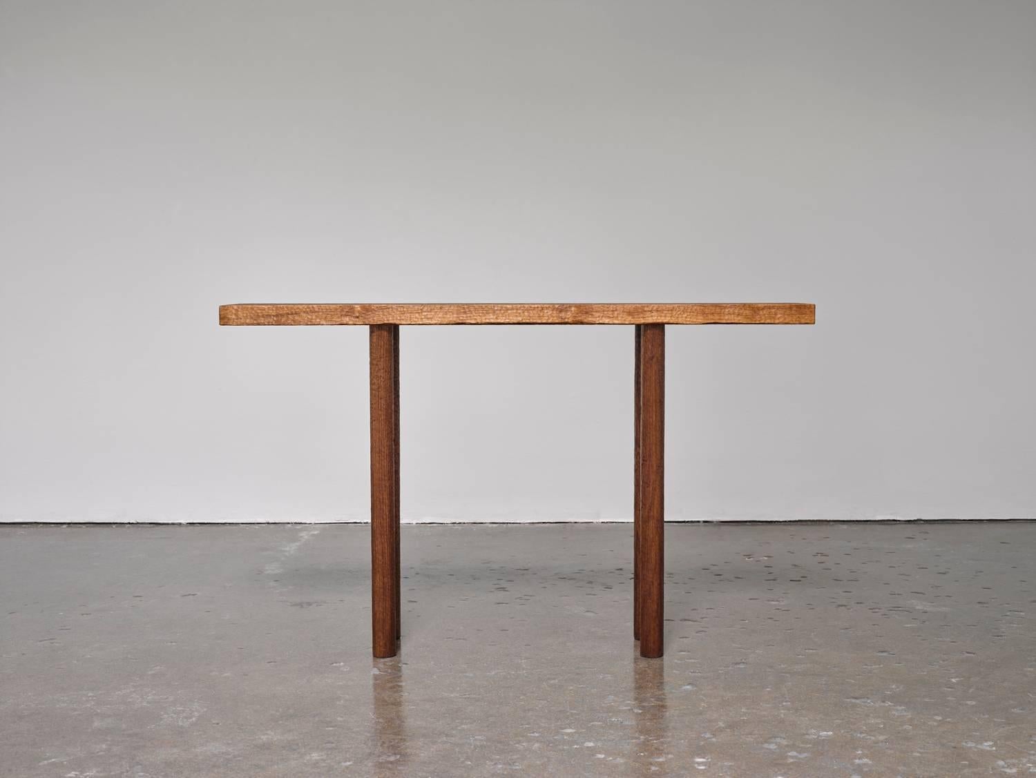 Contemporary Unique Walnut Console Table, Evan Fay