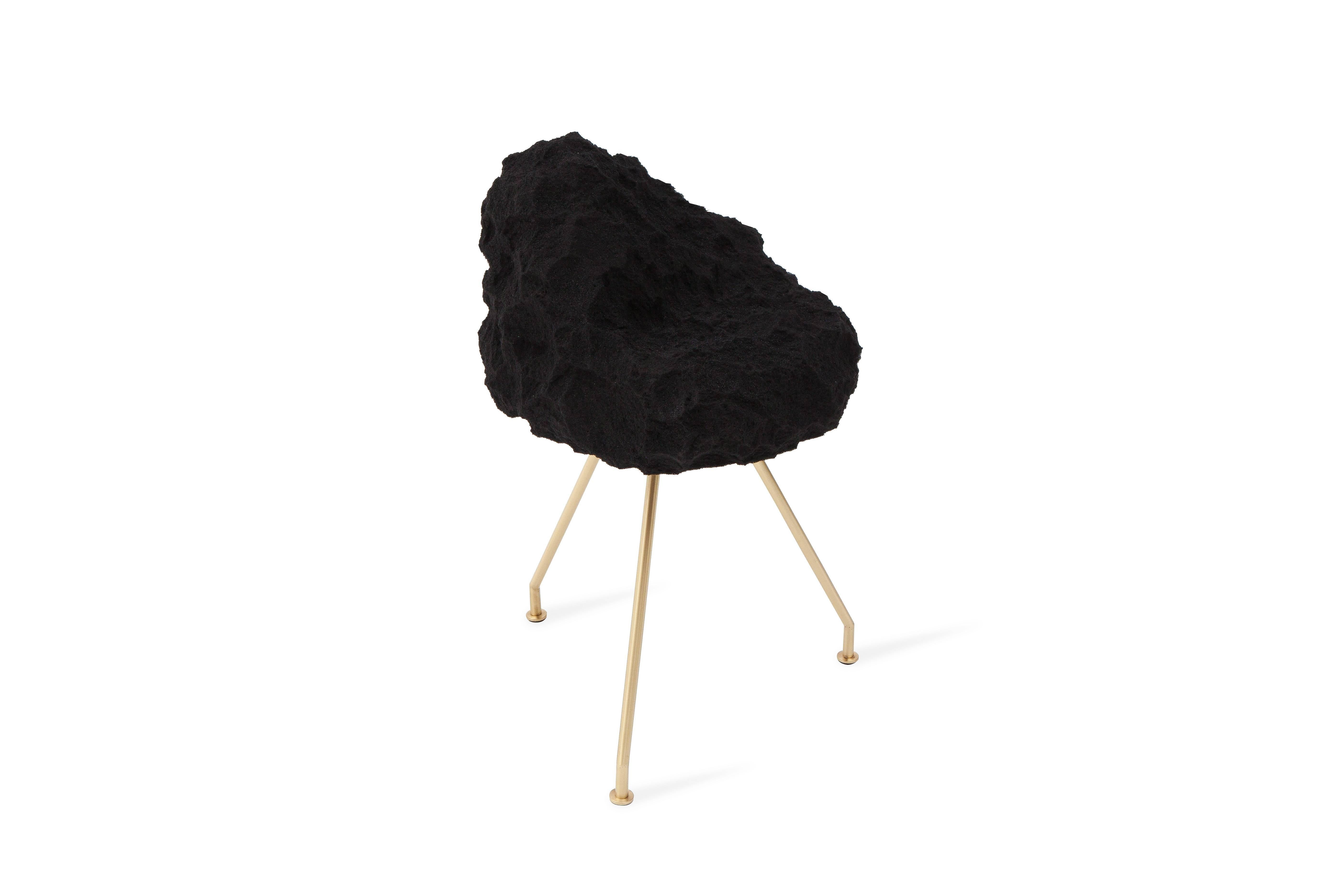 Meteorit stool by Morgane Roux, Atelier Aveus
Painted Foam and Brass
Measures: 53 x 48 x 48 cm
Signed and numbered
Edition of 8

The W.A.I.O. (We are in Orbit) collection features a set of furnitures whose conception has been inspired by the