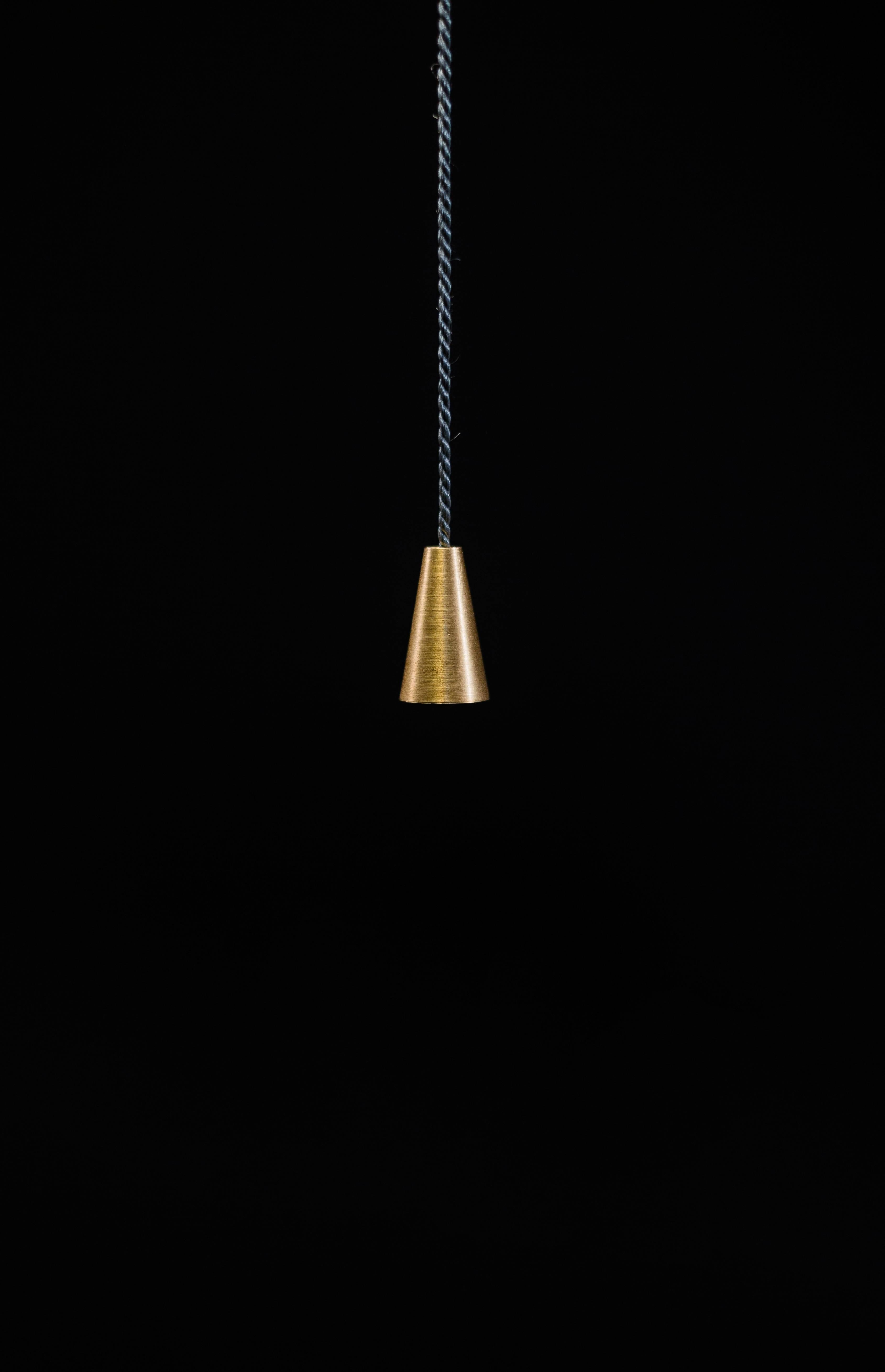 Post-Modern Bellamp Brass Suspension Light, Akko Goldenbeld