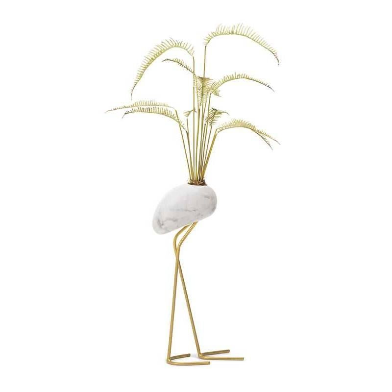 Kala 
Sets of two vases: one small and one large.

Spunky and often elusive are the birds of the wild. Sold in sets of two, Kala captures their grace and tenacity in its elegant stance and plumage on your tabletop.
Materials: fiber-reinforced