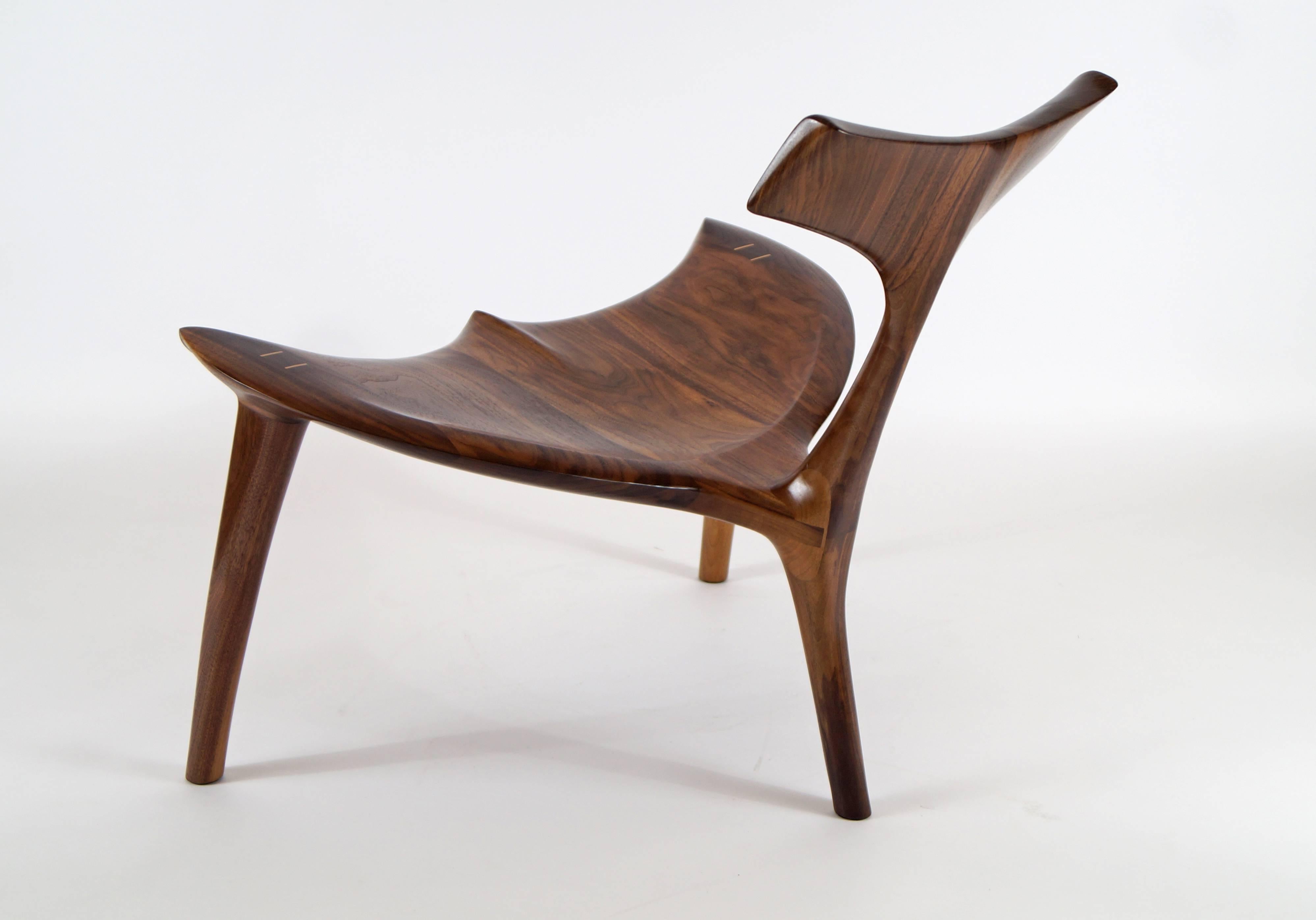 Modern Lounge Sculpted Whale Chair Handcrafted by Morten Stenbaek