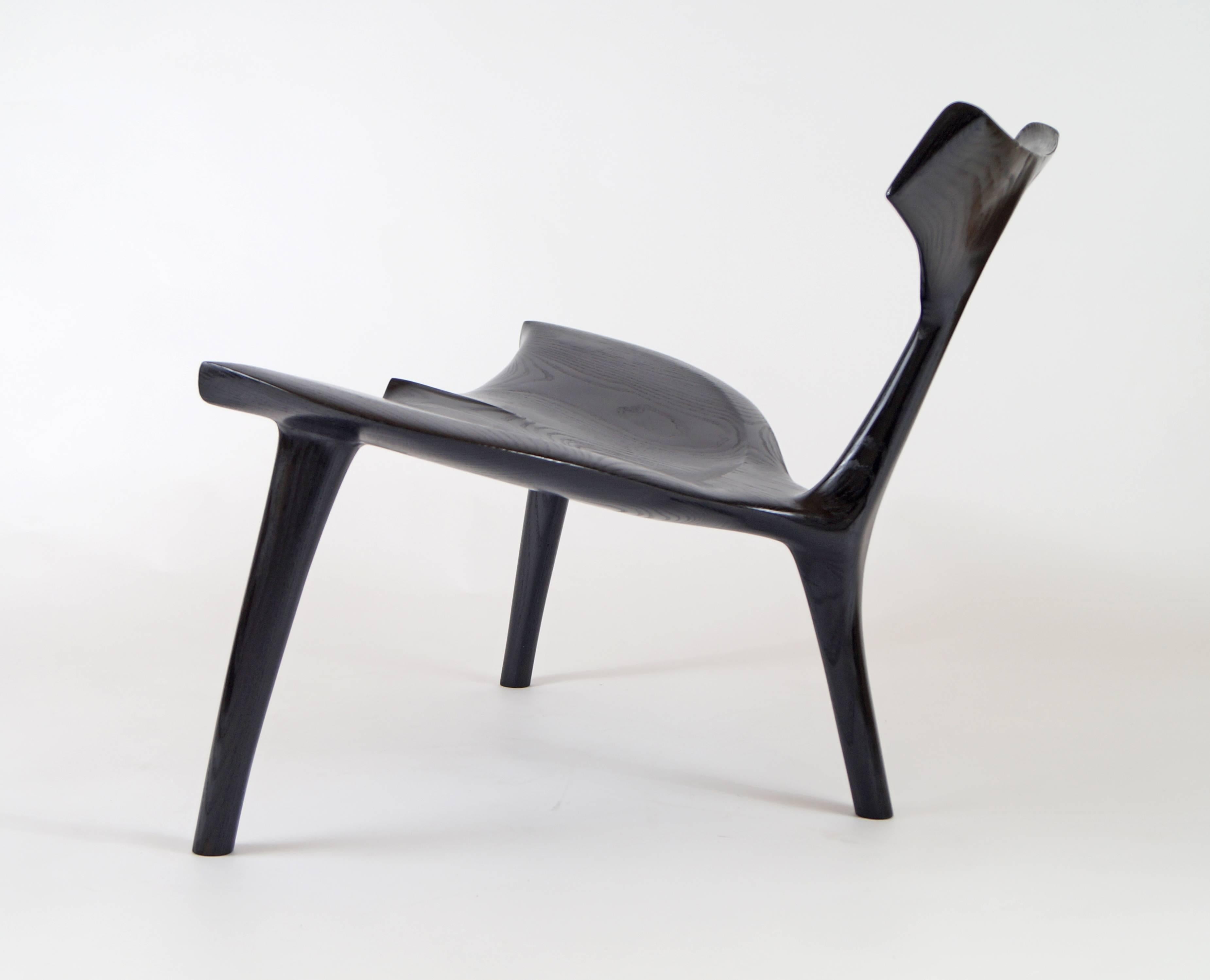 Dutch Black Ash Whale Chair MS82, Handcrafted and Designed by Morten Stenbaek