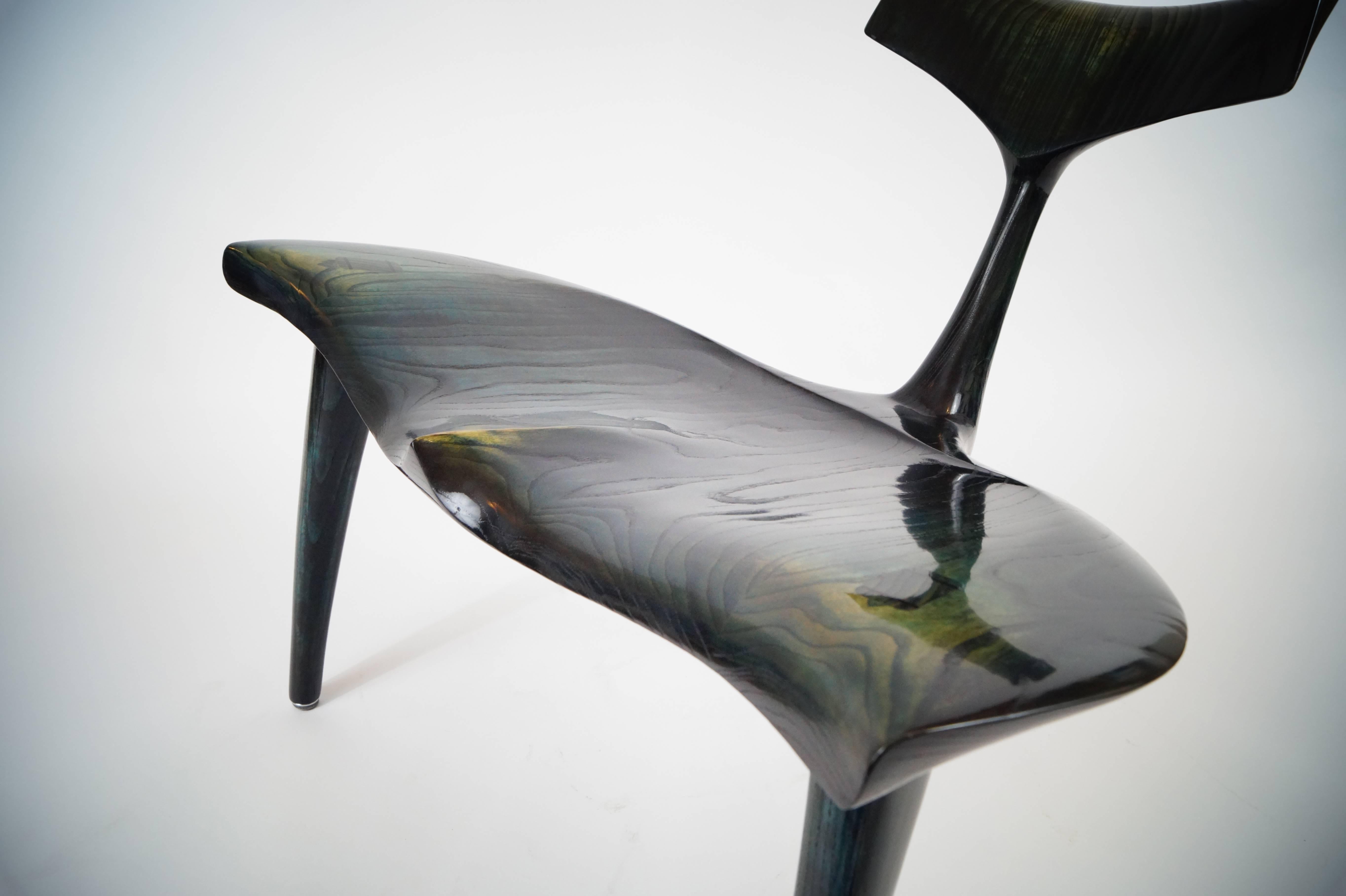 Walnut Art Whale Chair MS82 Handcrafted and Designed by Morten Stenbaek