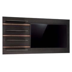 Watanabe Shelf Unit for TV Mount, Dark White Oak with Patinated Bronze Shelves