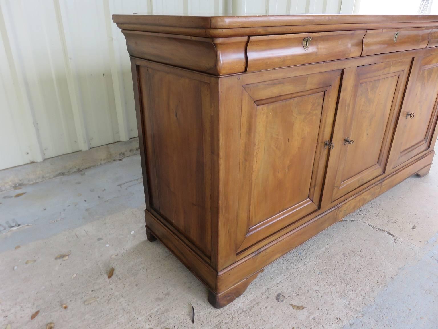 19th century French Louis Philippe enfilade in walnut.