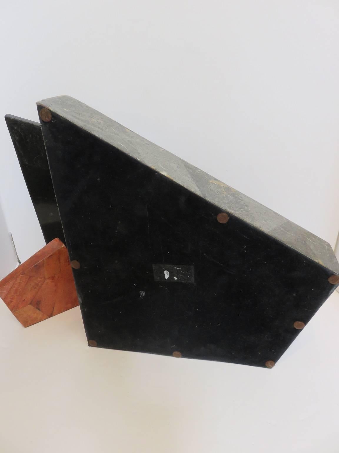 Stone Geometric Mid-Century Box by Maitland-Smith For Sale