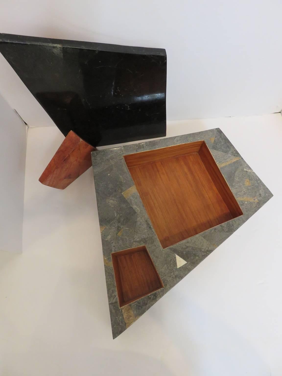 Geometric Mid-Century Box by Maitland-Smith In Good Condition For Sale In Houston, TX