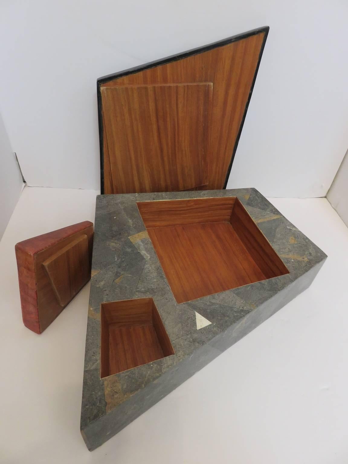 Late 20th Century Geometric Mid-Century Box by Maitland-Smith For Sale