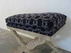 Vintage Italian Regency Style Carved Wood Stool
