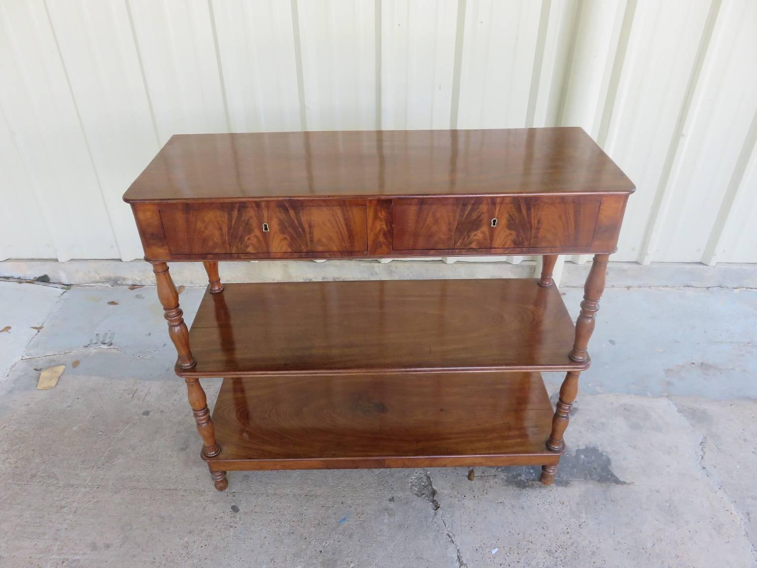 19th Century English Mahogany Dessert Trolley In Excellent Condition In Houston, TX