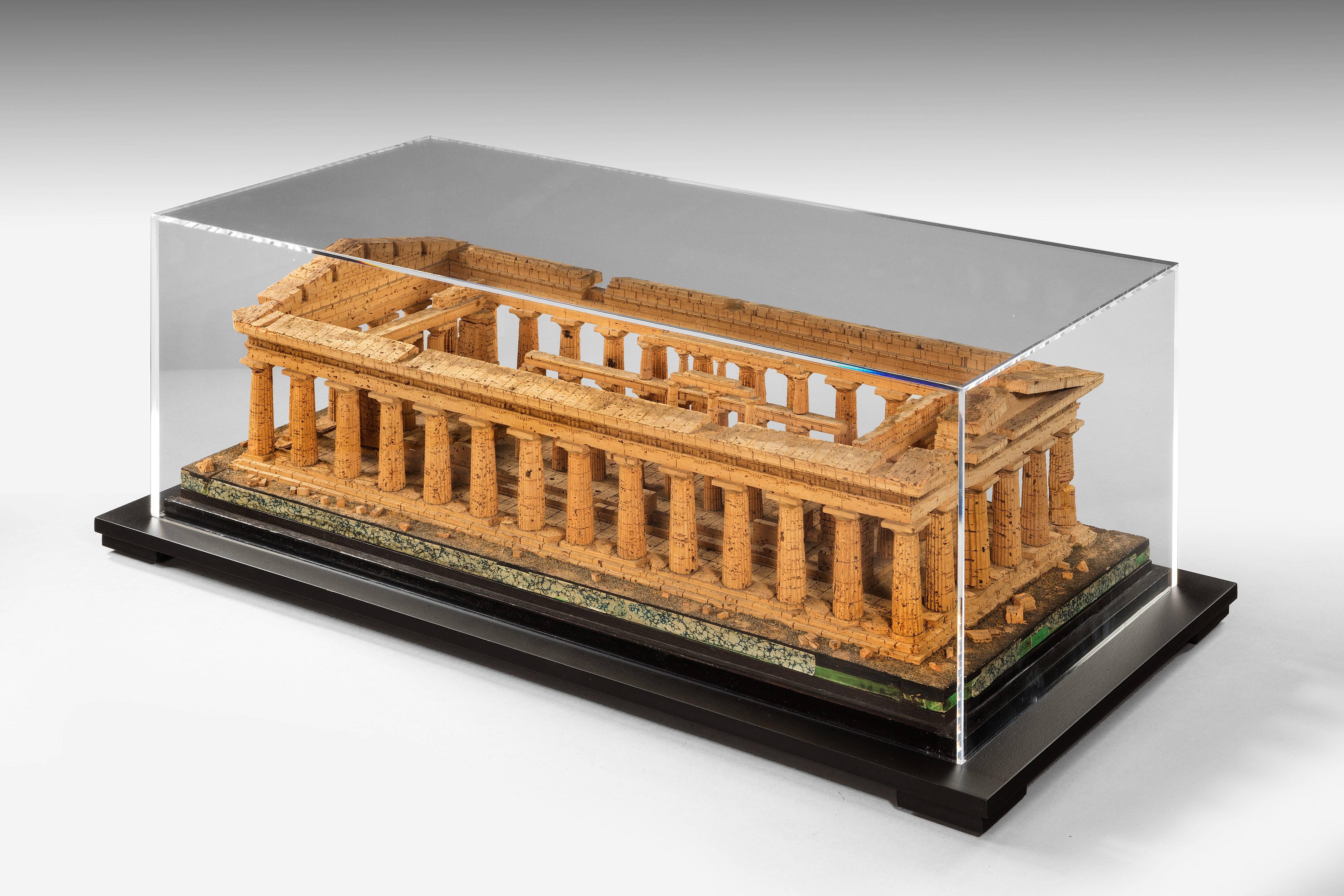 Cork Model of the Temple of Zeus at Paestum In Good Condition In Sutton Coldfield, GB