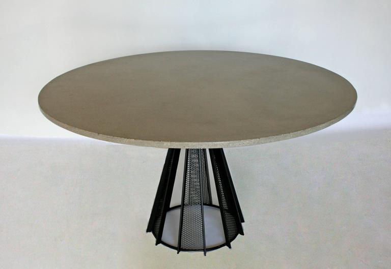 James de Wulf Concrete Harvest Dining Table, 60" For Sale at 1stDibs