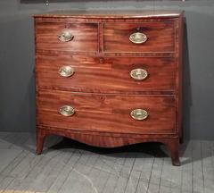 Late Georgian Bow Fronted Chest of Drawers