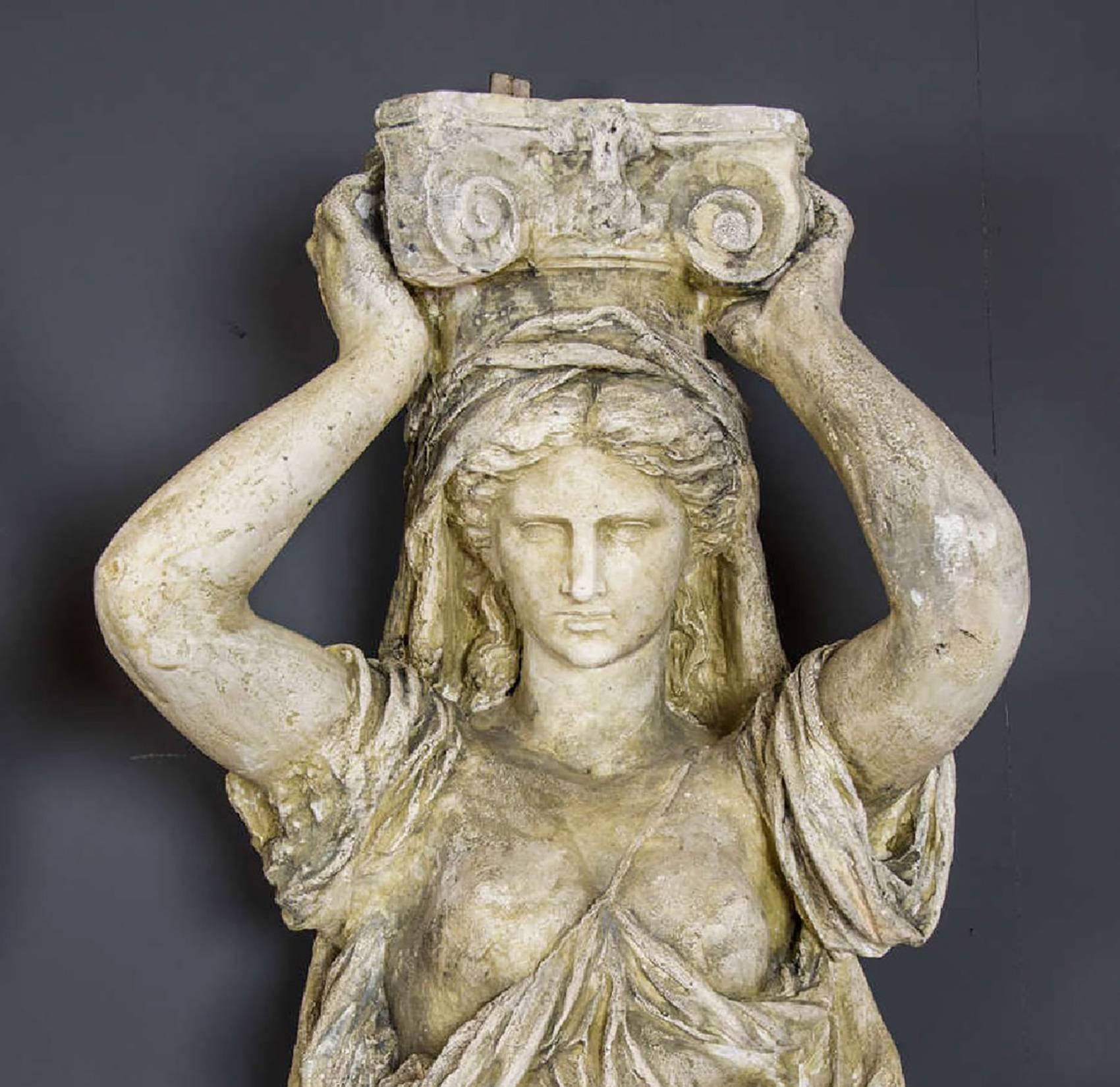 Pair of Late 19th Century Caryatids  In Excellent Condition In London, GB
