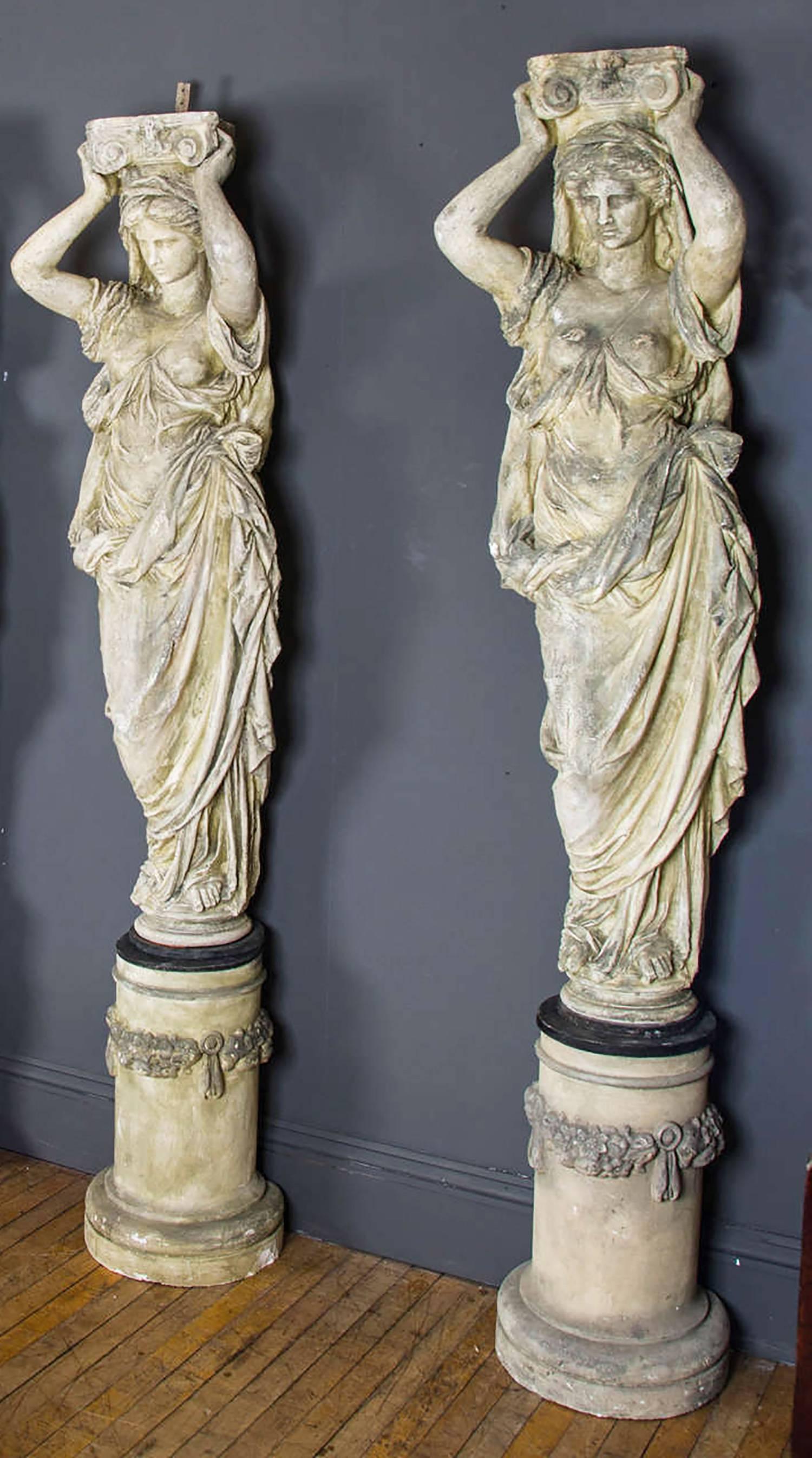 Pair of Late 19th Century Caryatids  3