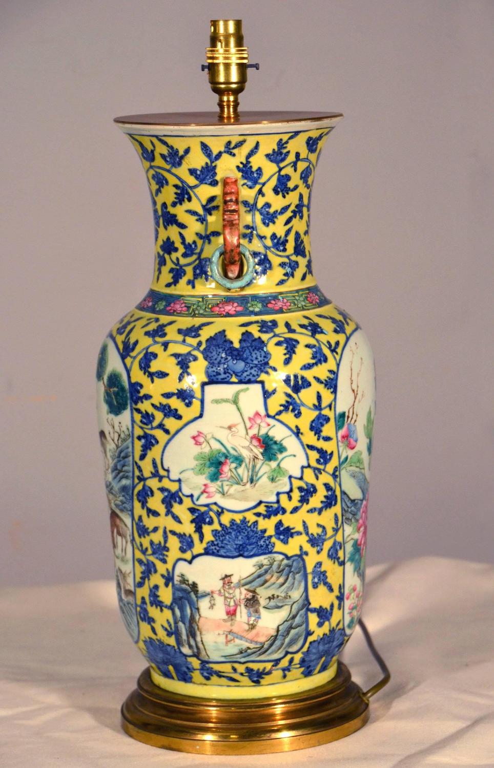 19th Century Chinese Ceramic Table Lamp at 1stdibs
