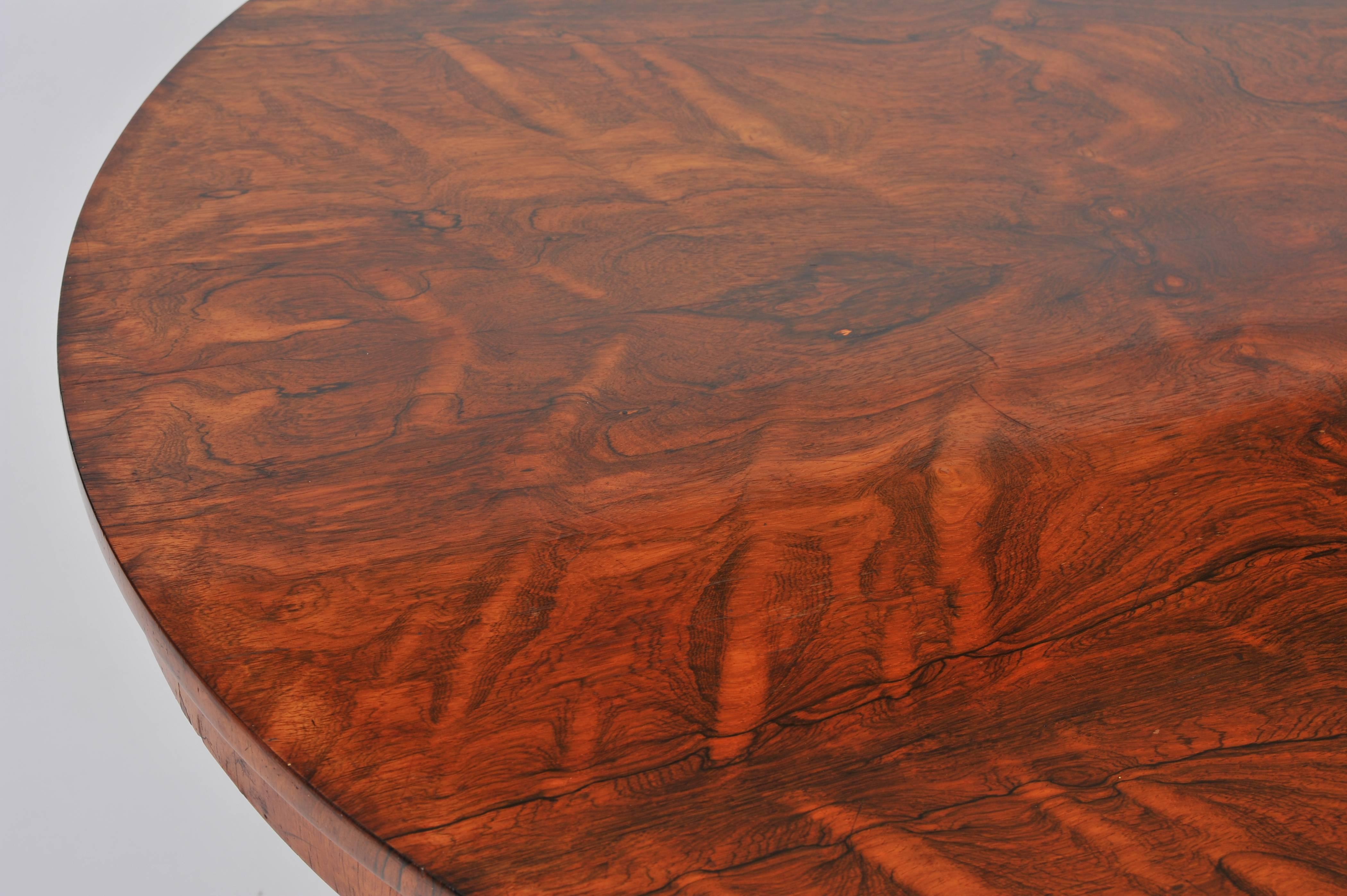 Mid-19th Century Rosewood Circular Tilt-Top Table 2