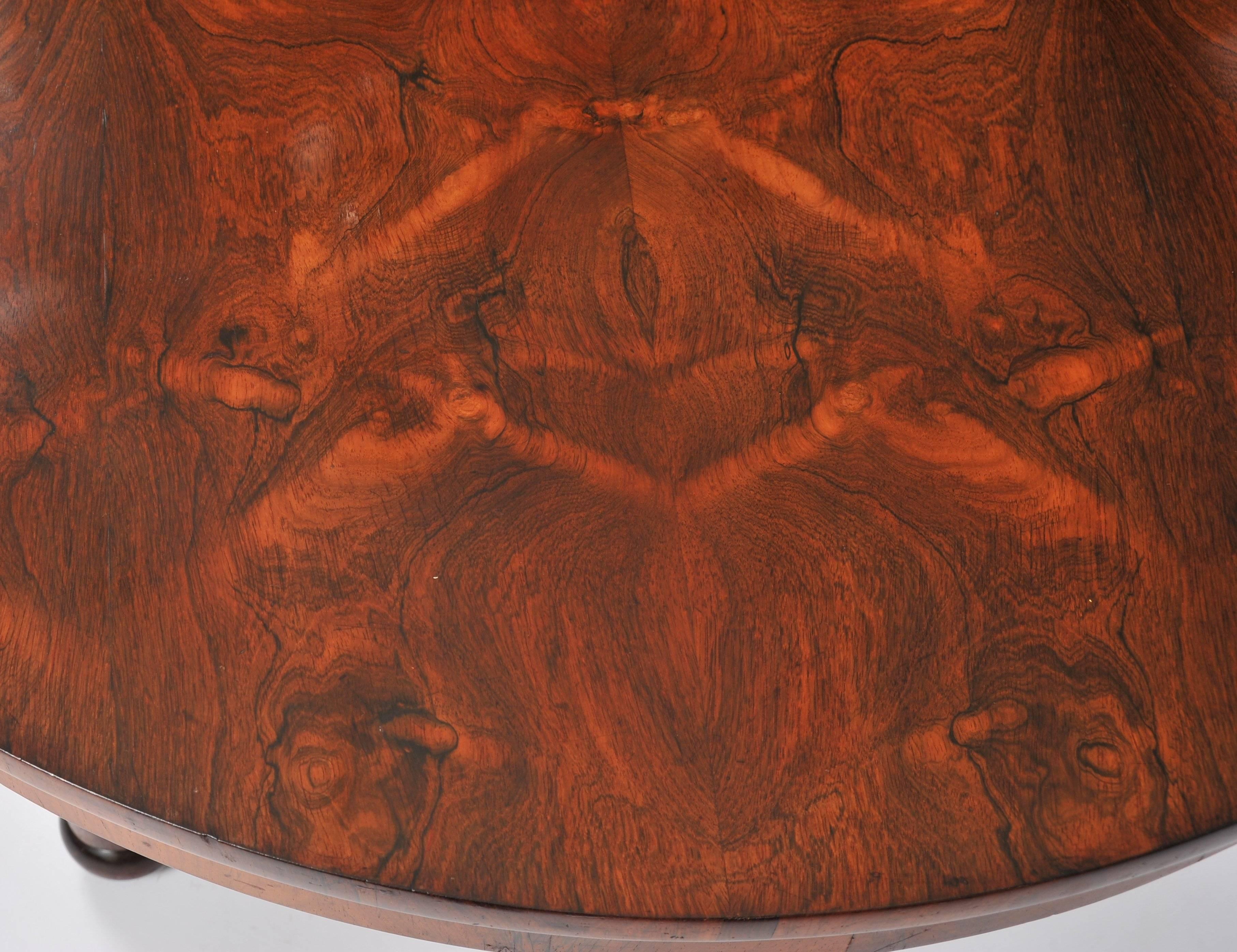 Mid-19th Century Rosewood Circular Tilt-Top Table 4