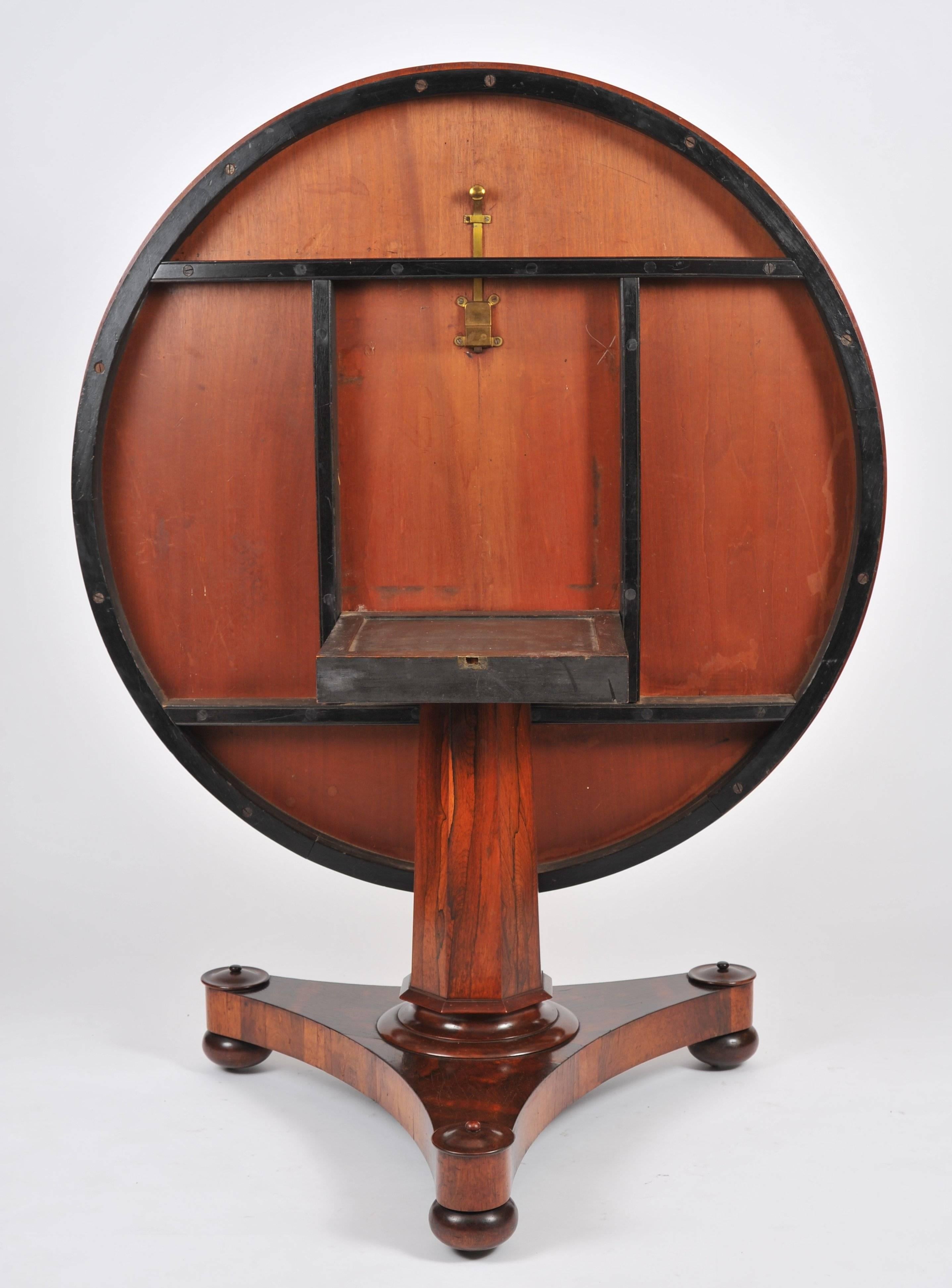 Mid-19th Century Rosewood Circular Tilt-Top Table 5