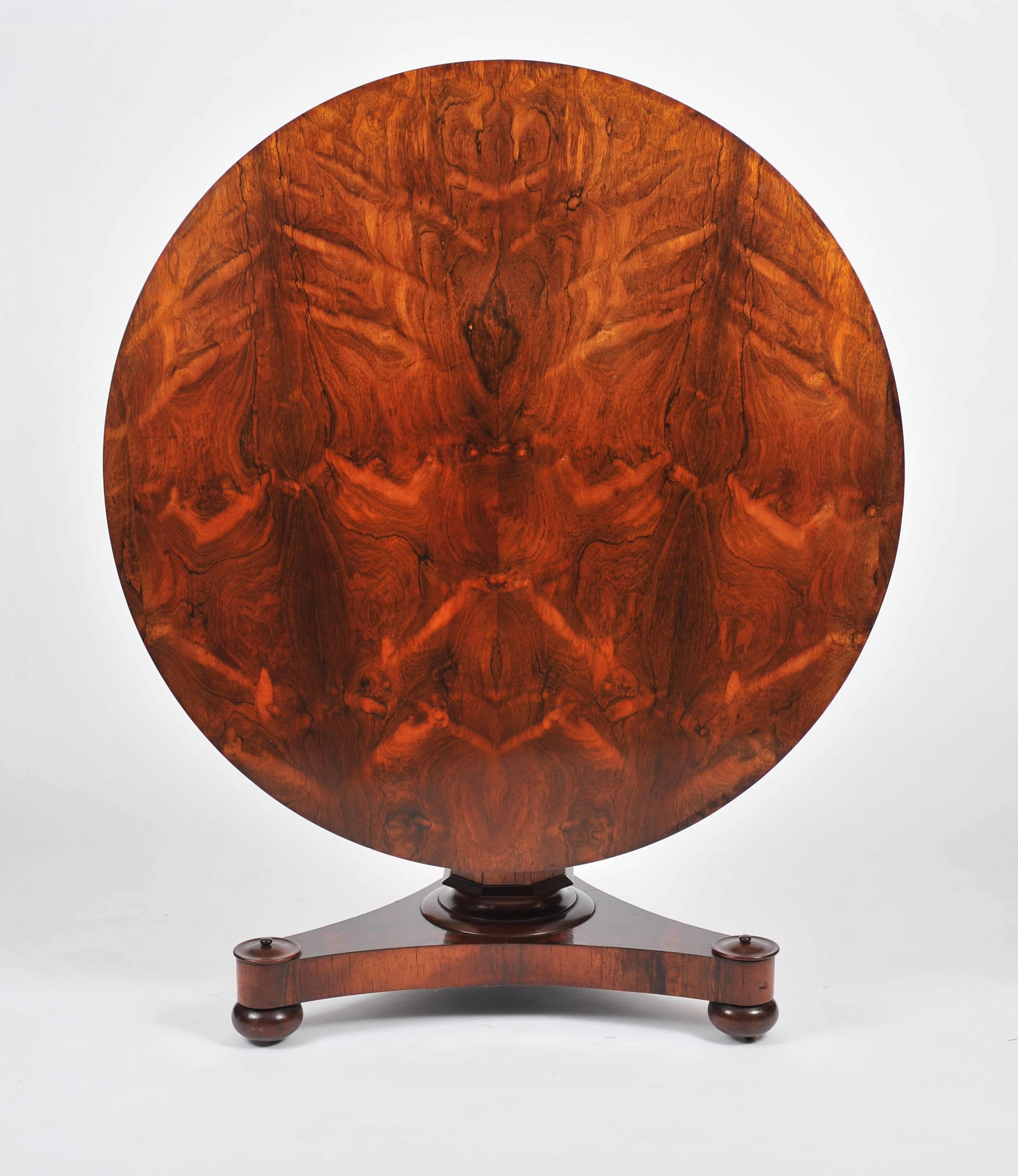 Mid-19th Century Rosewood Circular Tilt-Top Table 6
