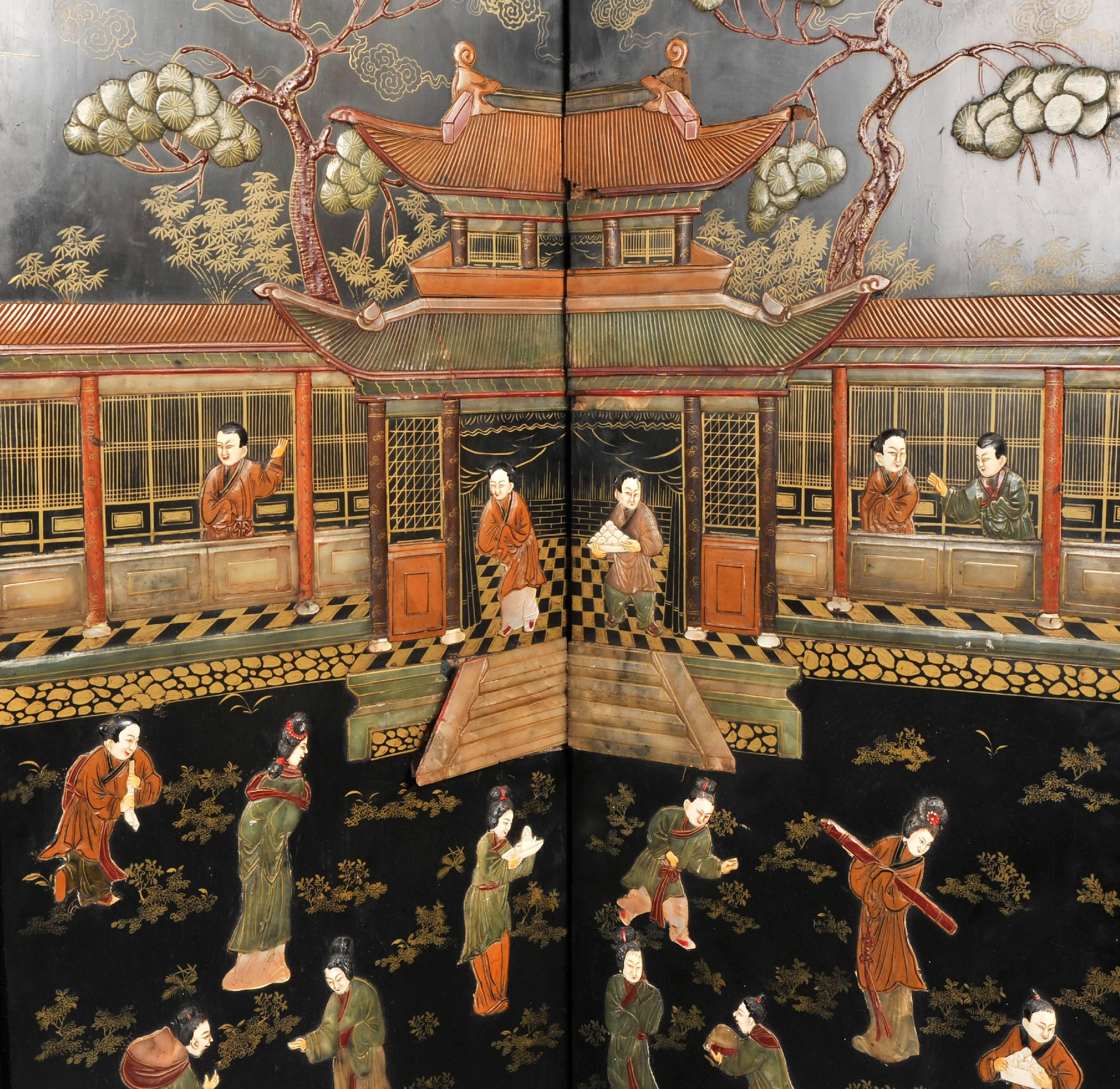 chinese lacquer screen