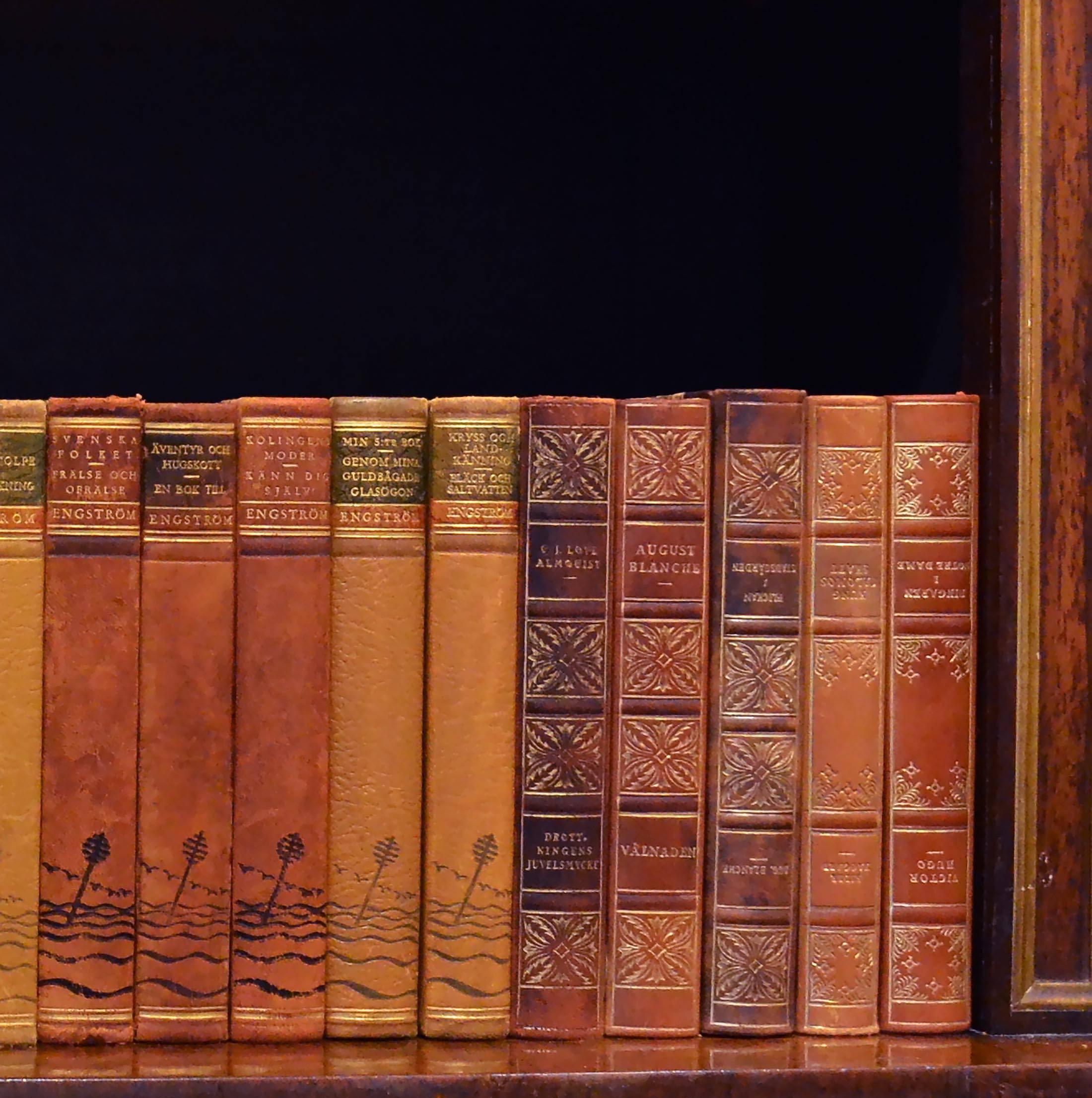 Early 20th Century Leather Bound Library Books Series 42 1