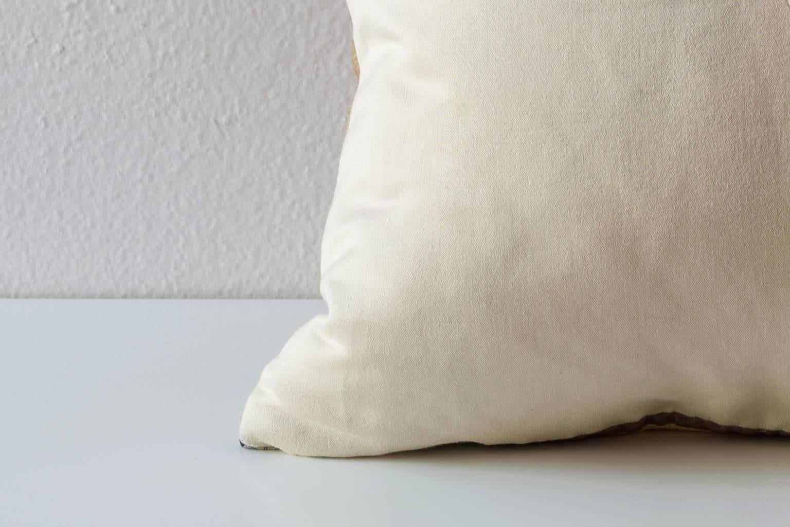 20th Century Miao Piecework Textile  Cushion in Neutral Colors
