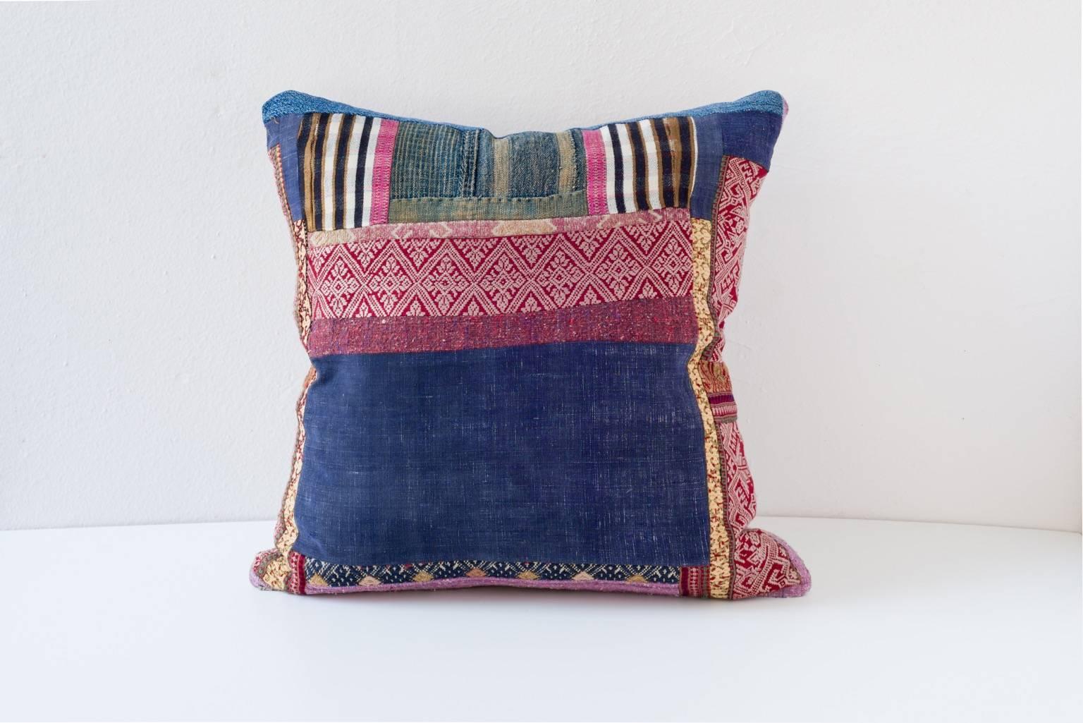 Asian Multi-Continent Textile Pillows  For Sale
