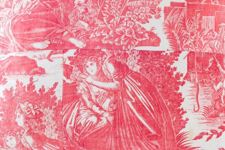 French 19th Century Toile de Jouy Pillow