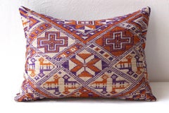 Vintage Tai Jay Pillows, Purple and Orange, Large