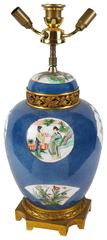 Antique Famille Verte Chinese Lamp
