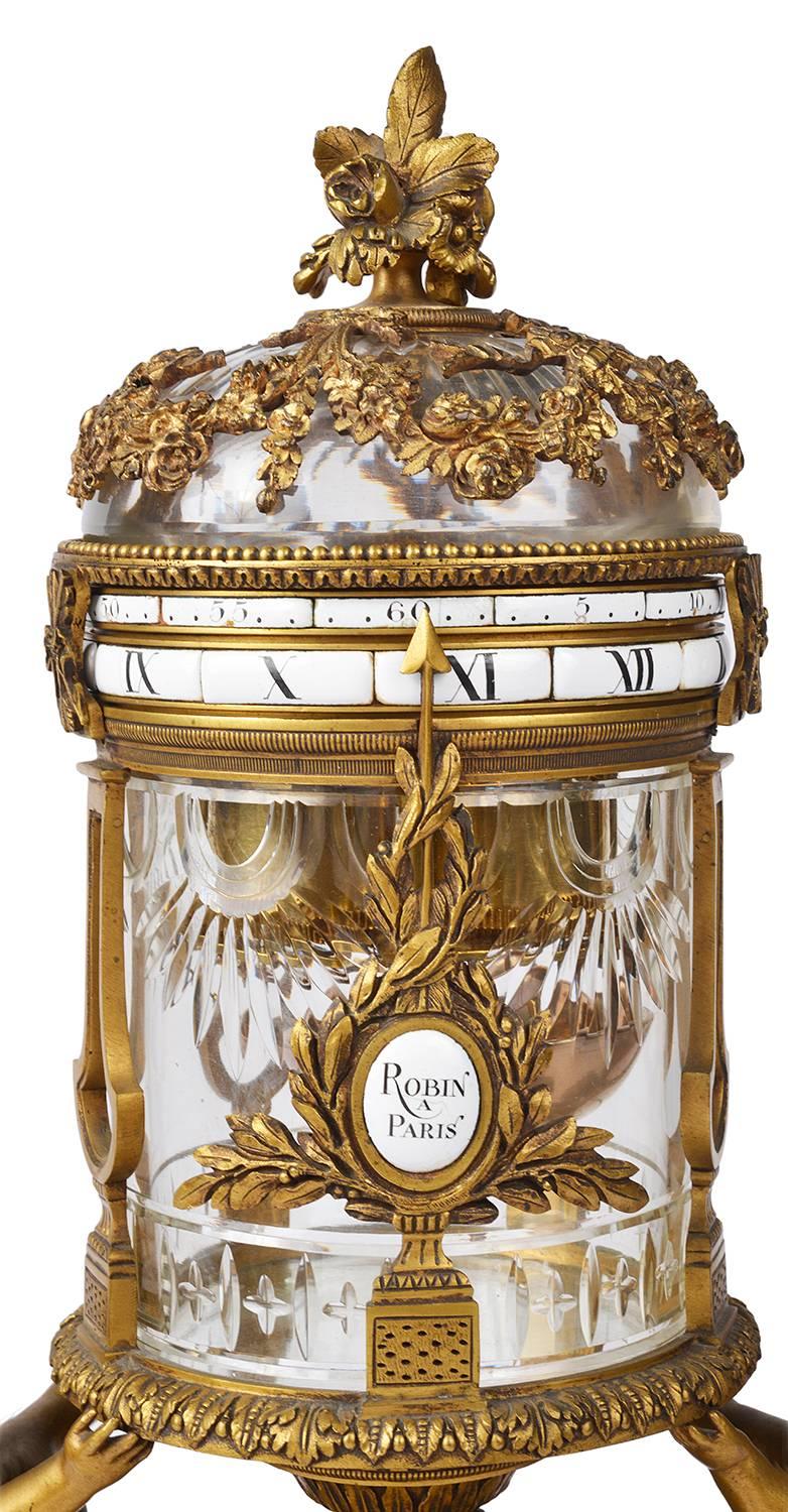 Louis XVI 19th Century Revolving Mantel Clock