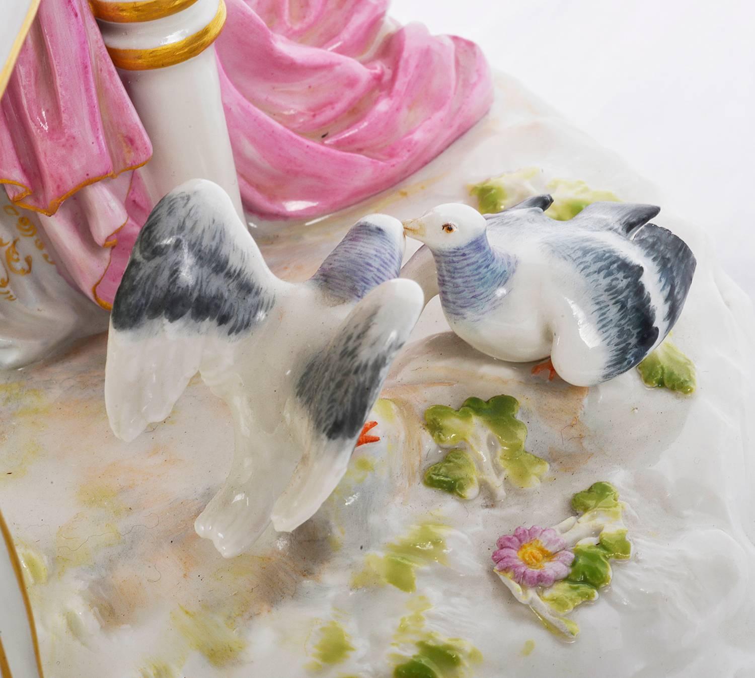 Porcelaine Meissen, Cupidon en difficulté, 19e siècle en vente