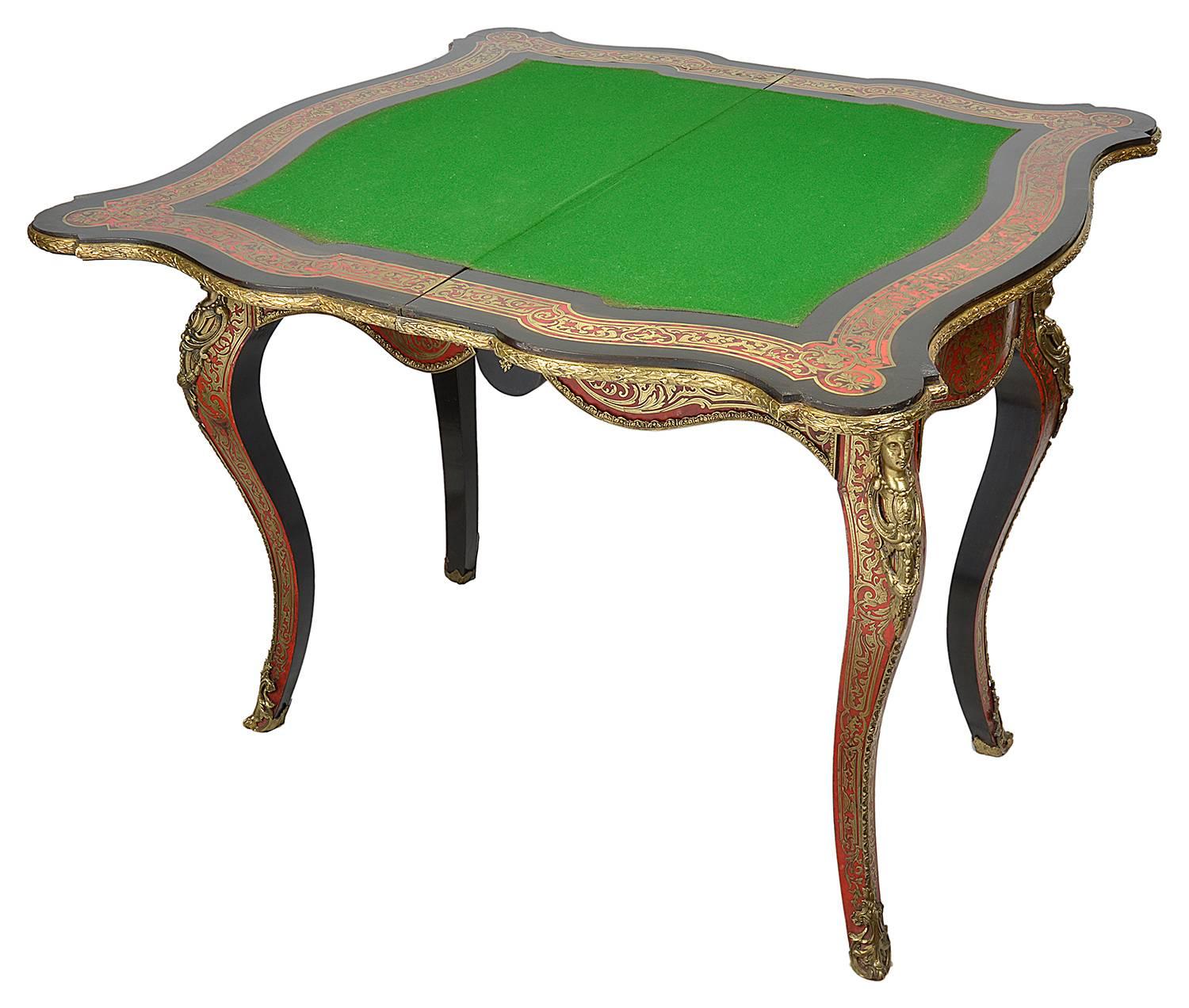 19th Century Boulle Card Table (Intarsie)