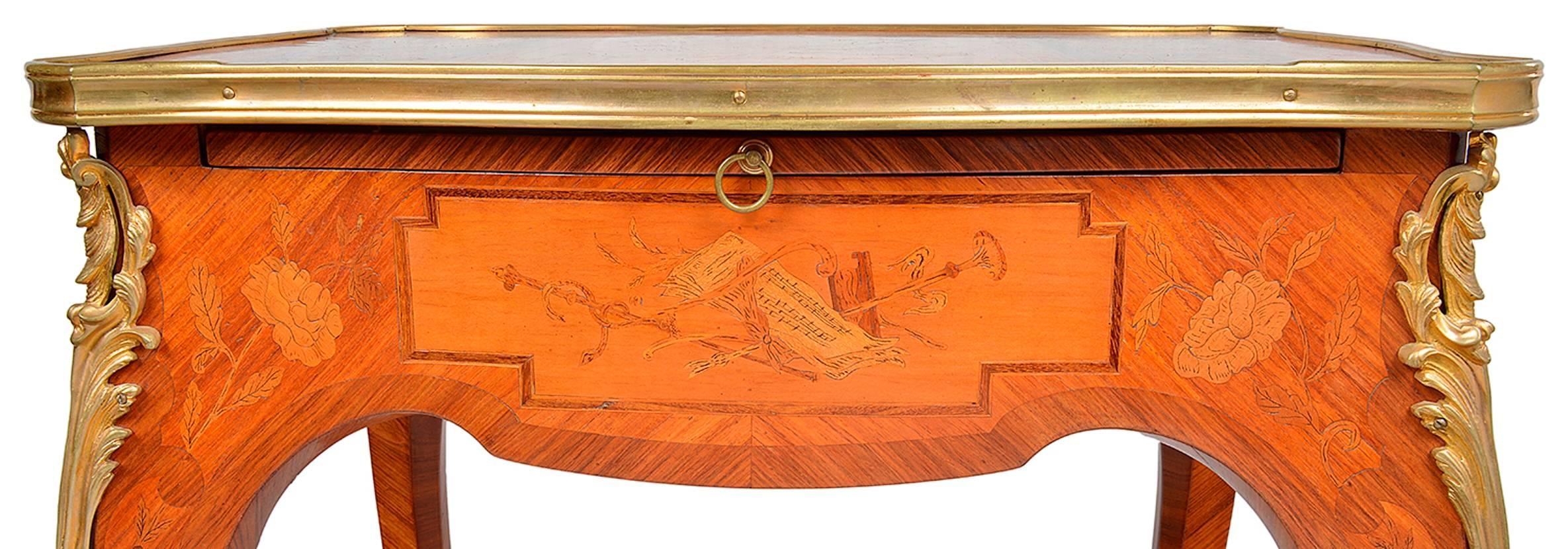 Louis XVI Style Marquetry Side Table, 19th Century In Excellent Condition In Brighton, Sussex