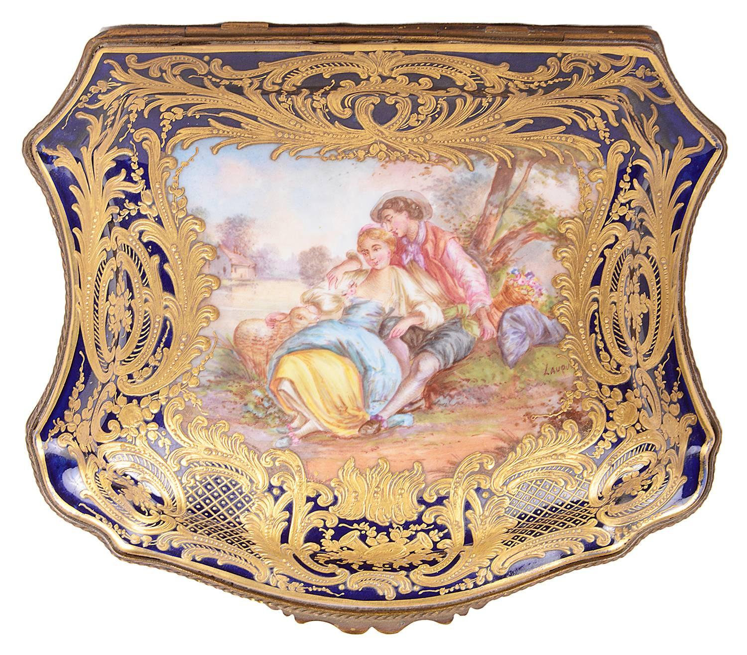 19th Century Sevres Style Porcelain Casket 3