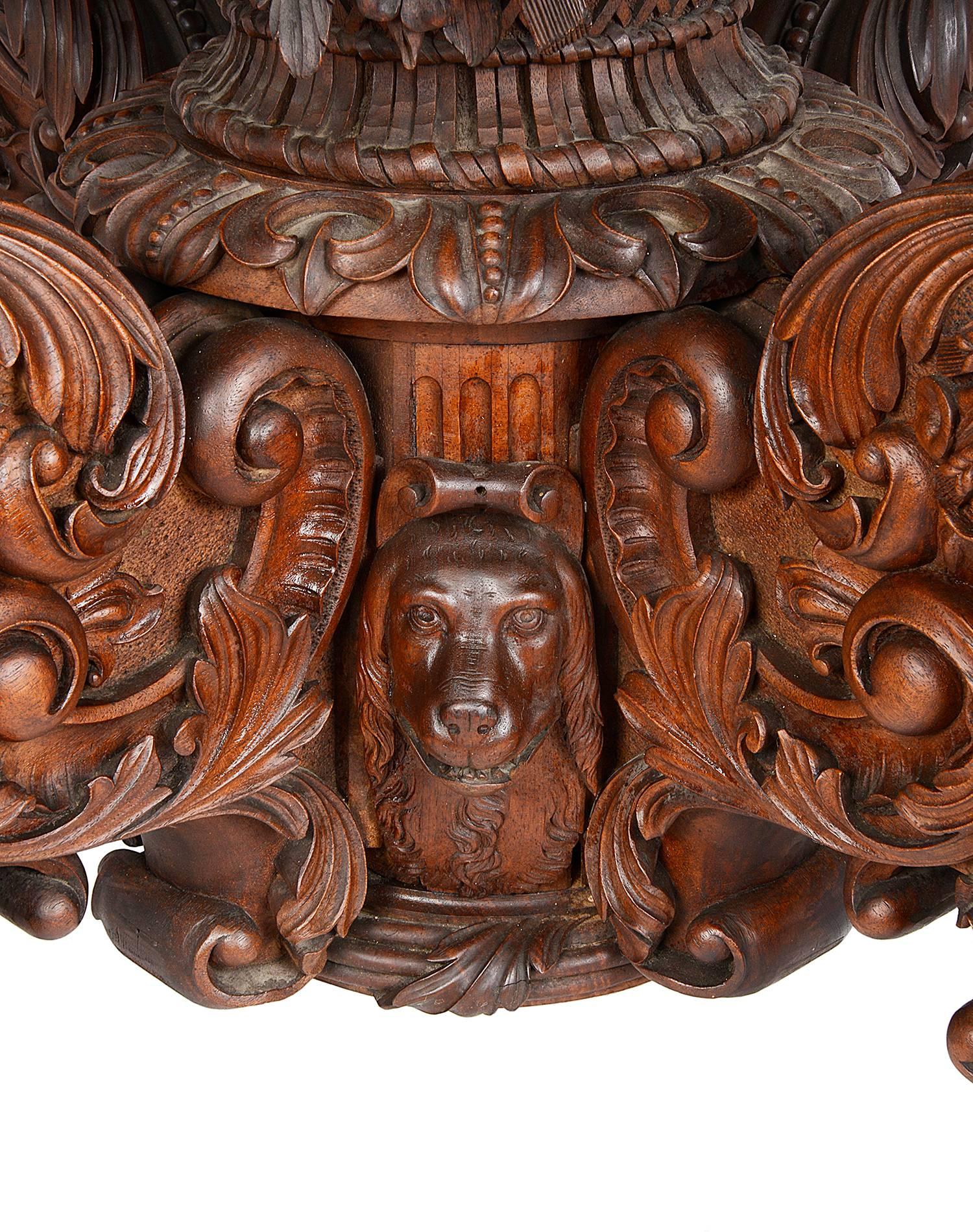 19th Century Carved Walnut Centre Table 3
