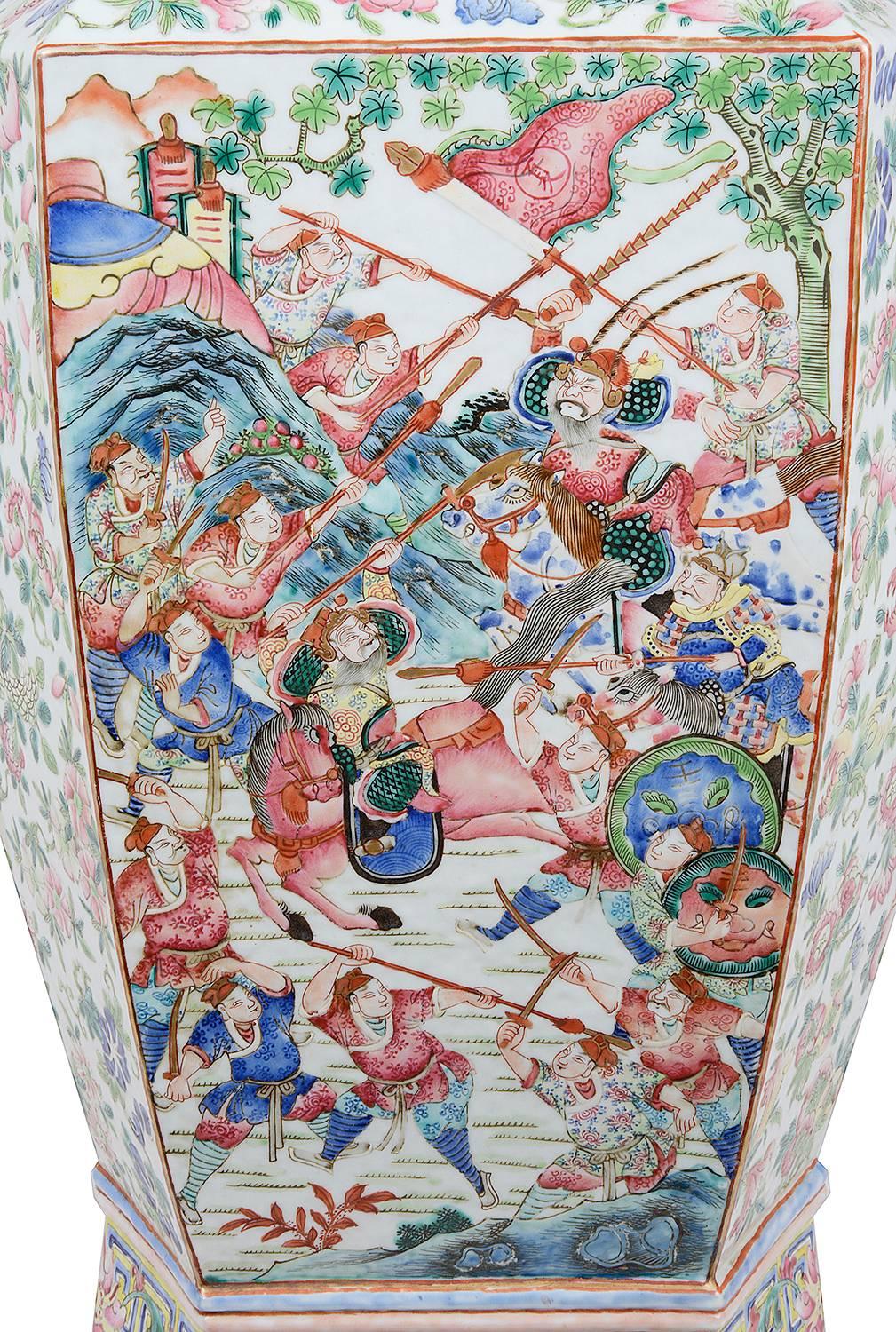 chinese rose medallion vase