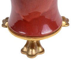Chinese 19th Century Sang Du Bouf Vase or Lamp