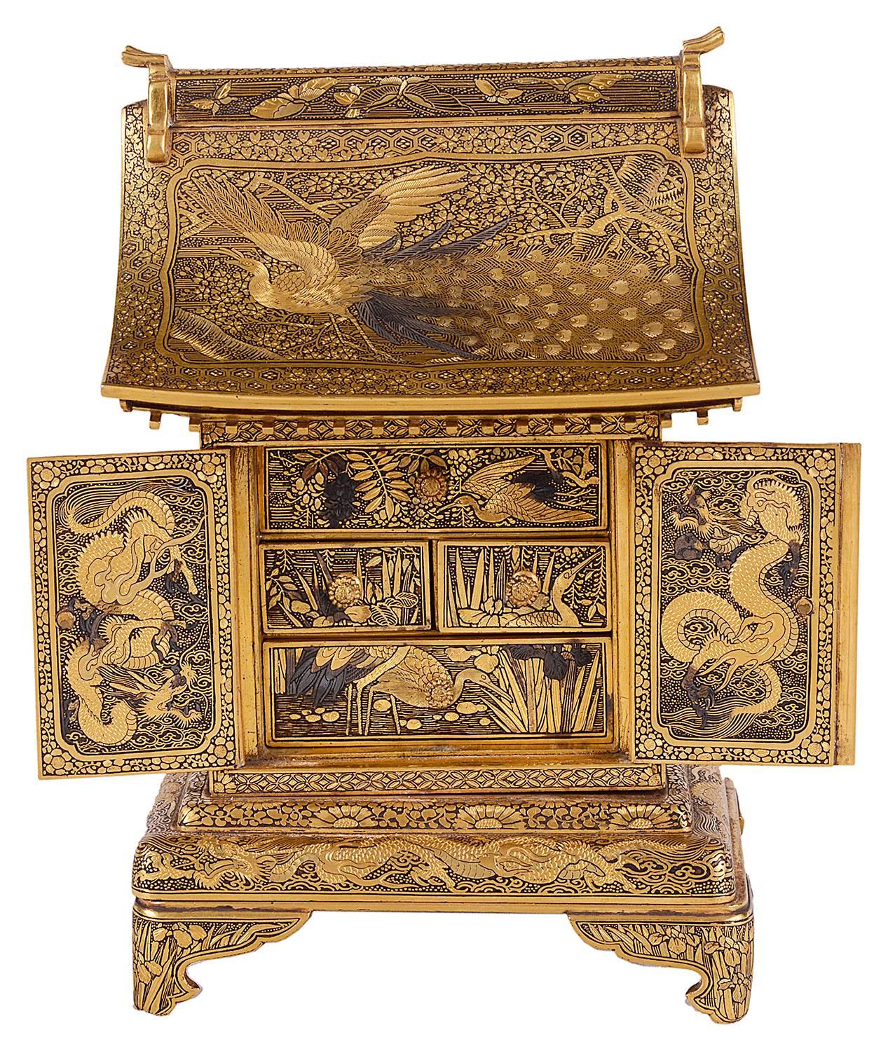 19th Century Japanese Iron Cabinet of the Komai Workshop