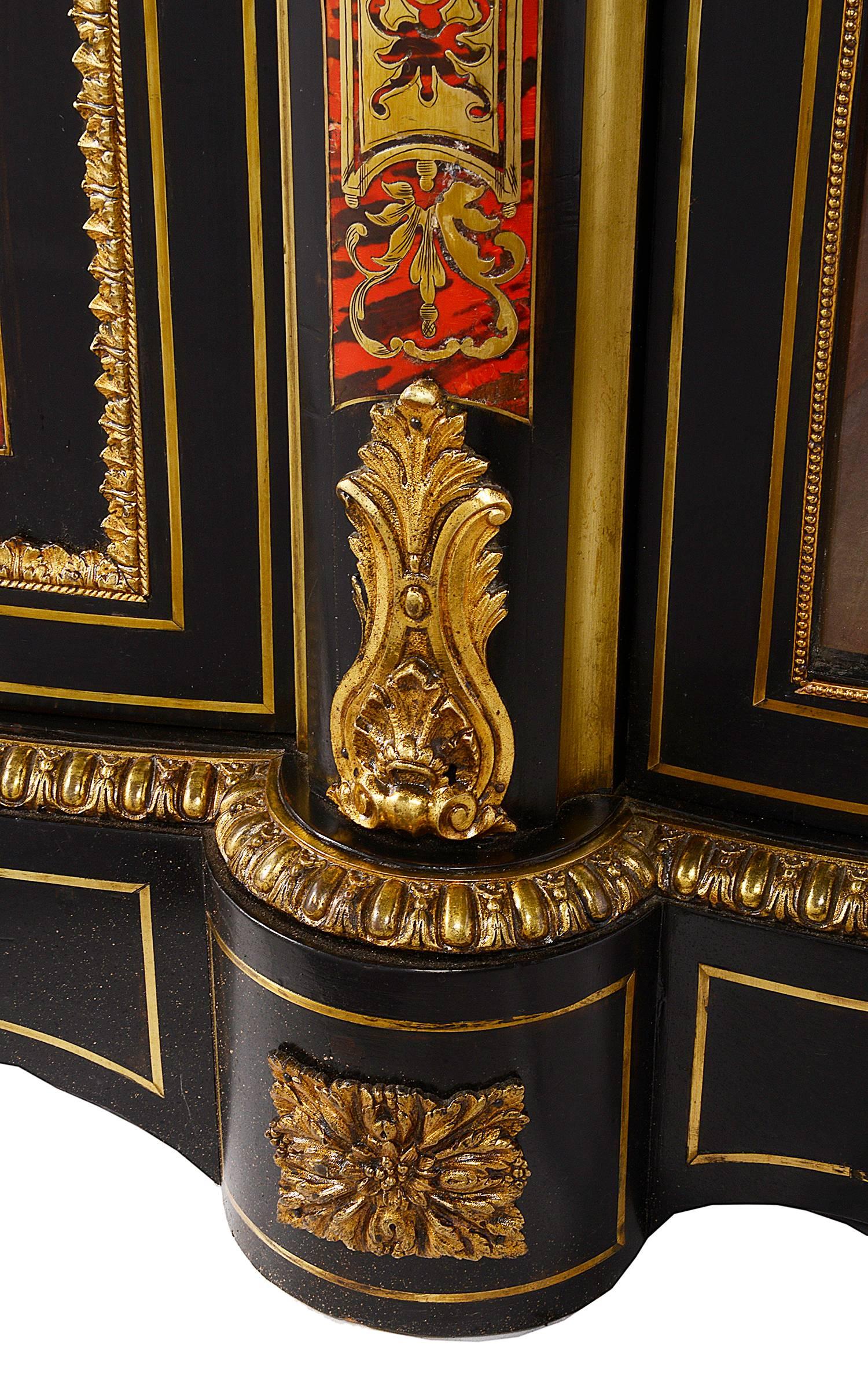19th Century French Louis XVI Style Boulle Credenza 2