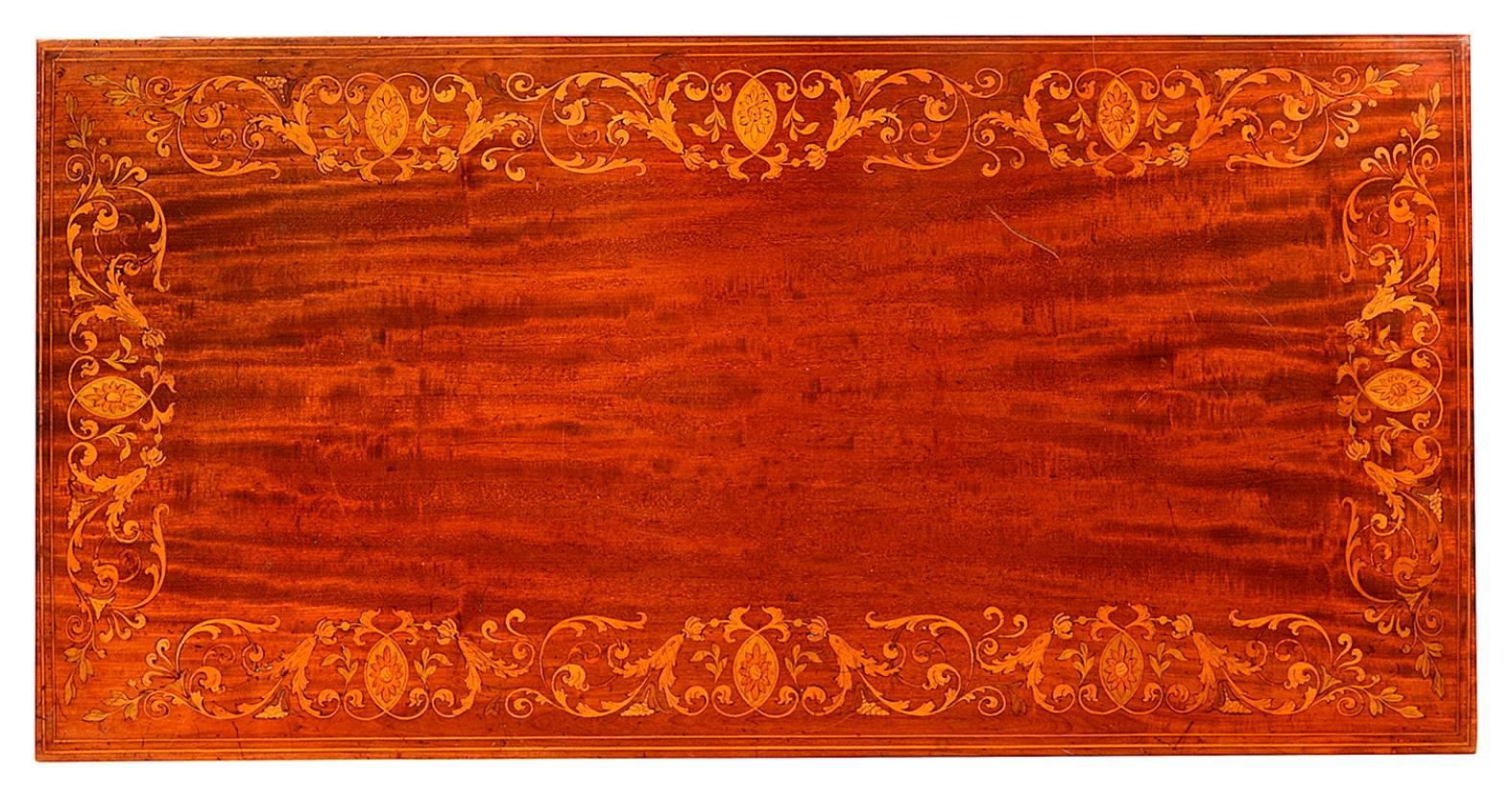Inlay Edwardian Mahogany Inlaid Card Table