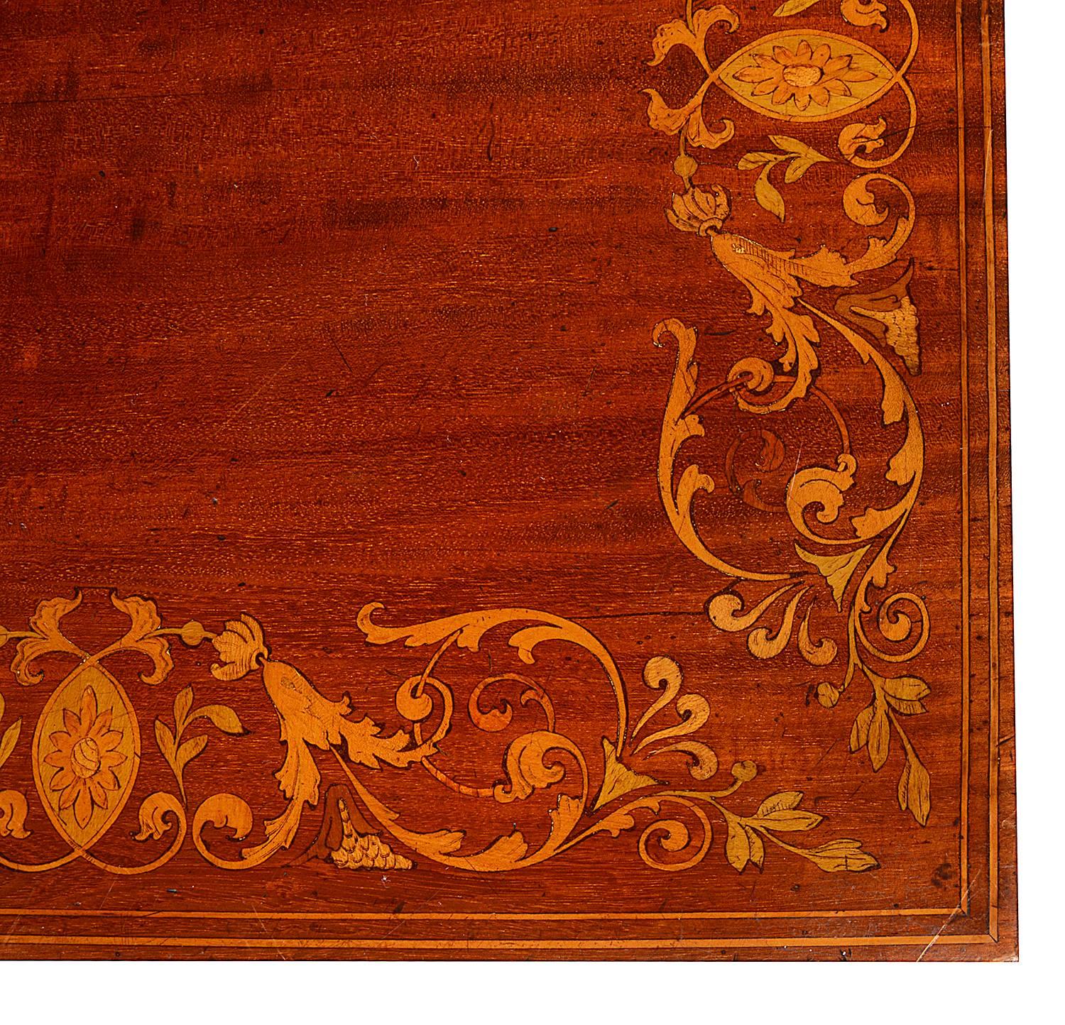 Edwardian Mahogany Inlaid Card Table In Excellent Condition In Brighton, Sussex