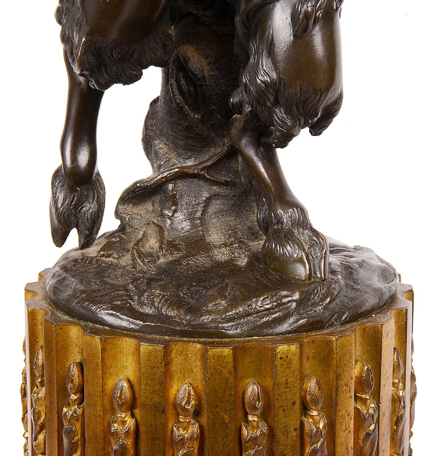 Paar Cherub-Kandelaber im Louis-XVI.-Stil, 19. Jahrhundert (Bronze) im Angebot